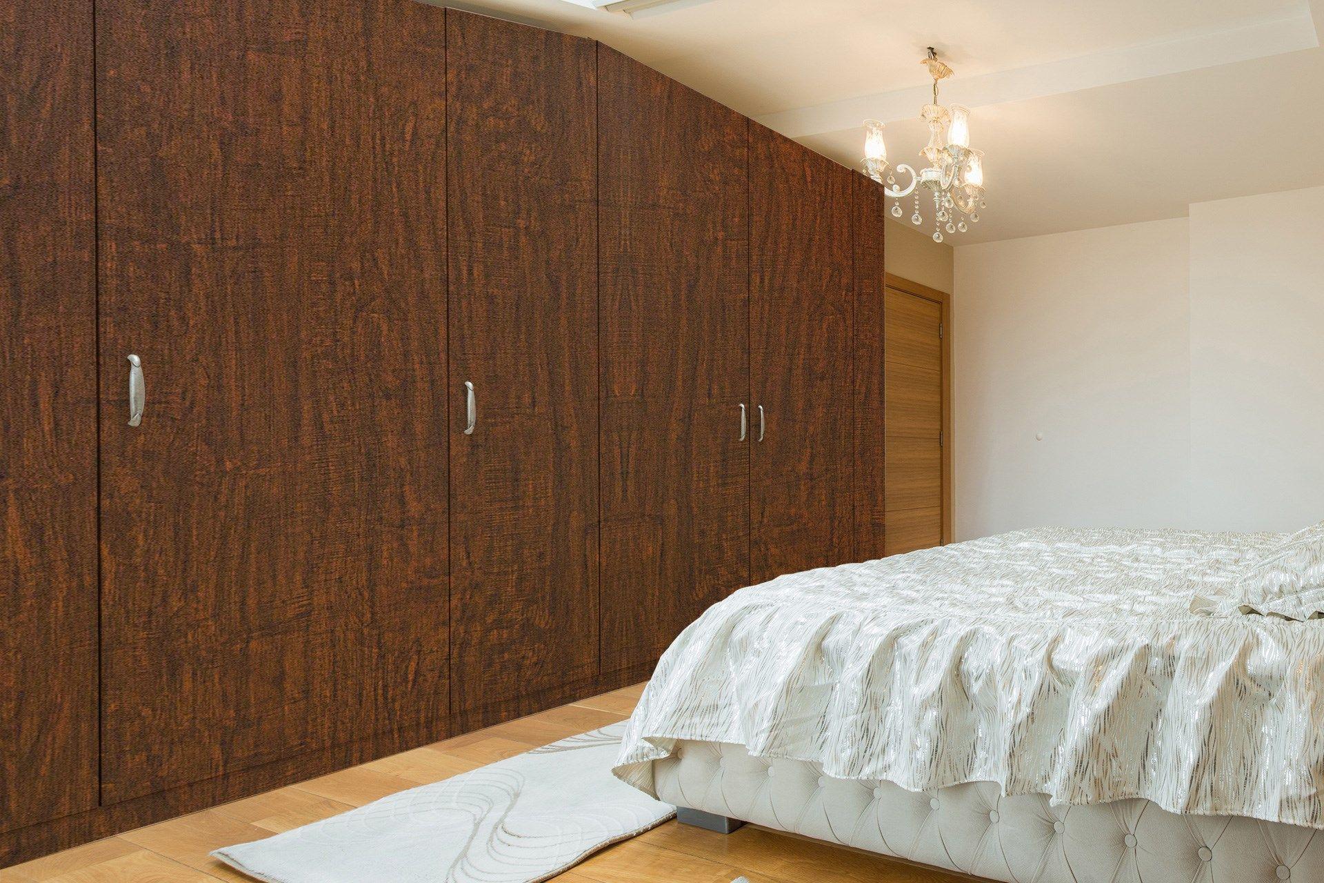 Raw Teak Wood Laminate 8x4 ft Suede 1 mm - 3382 SUD