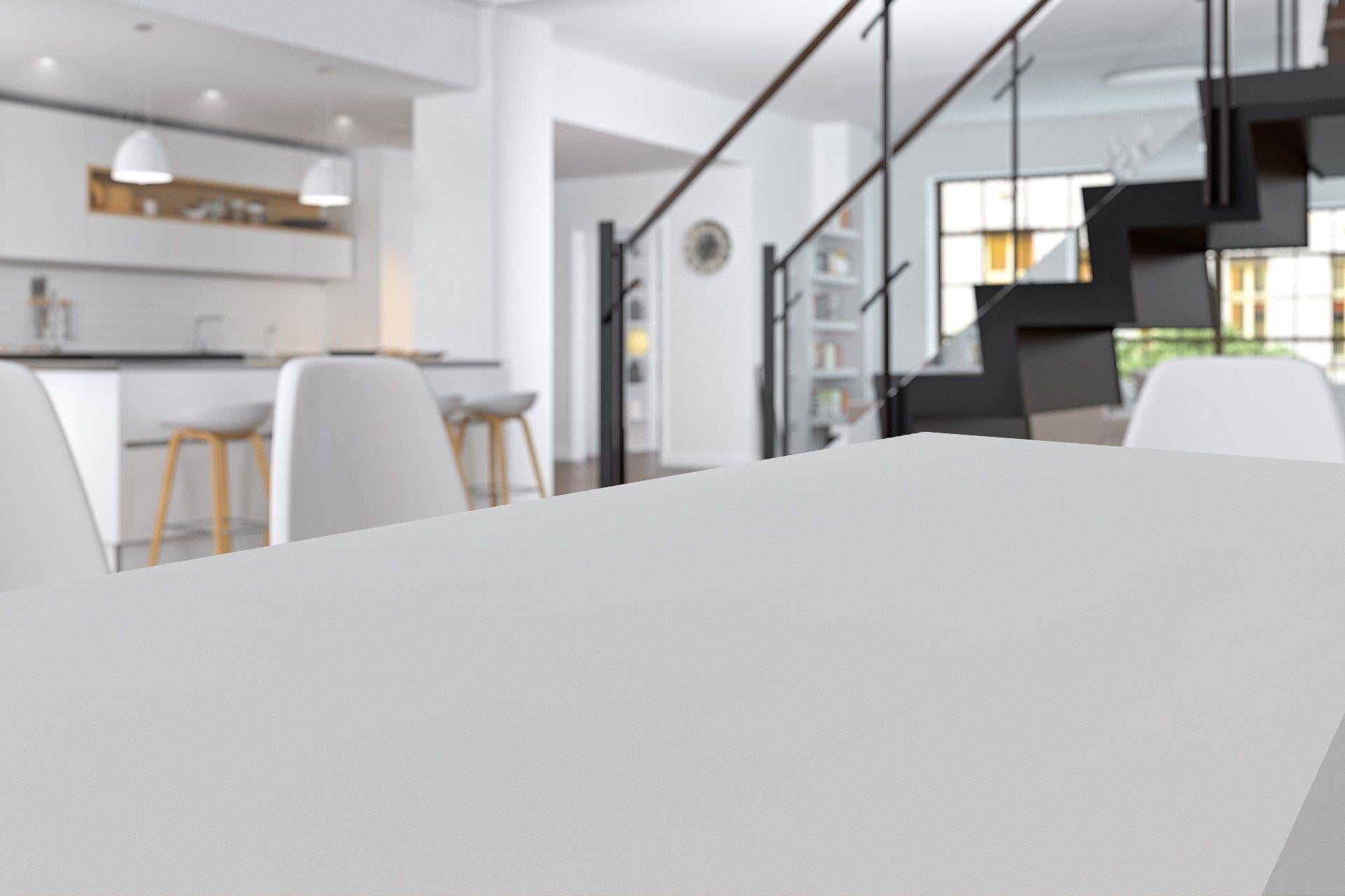 White Plain Laminate 8x4 ft High Gloss 1 mm - 3501 NGL