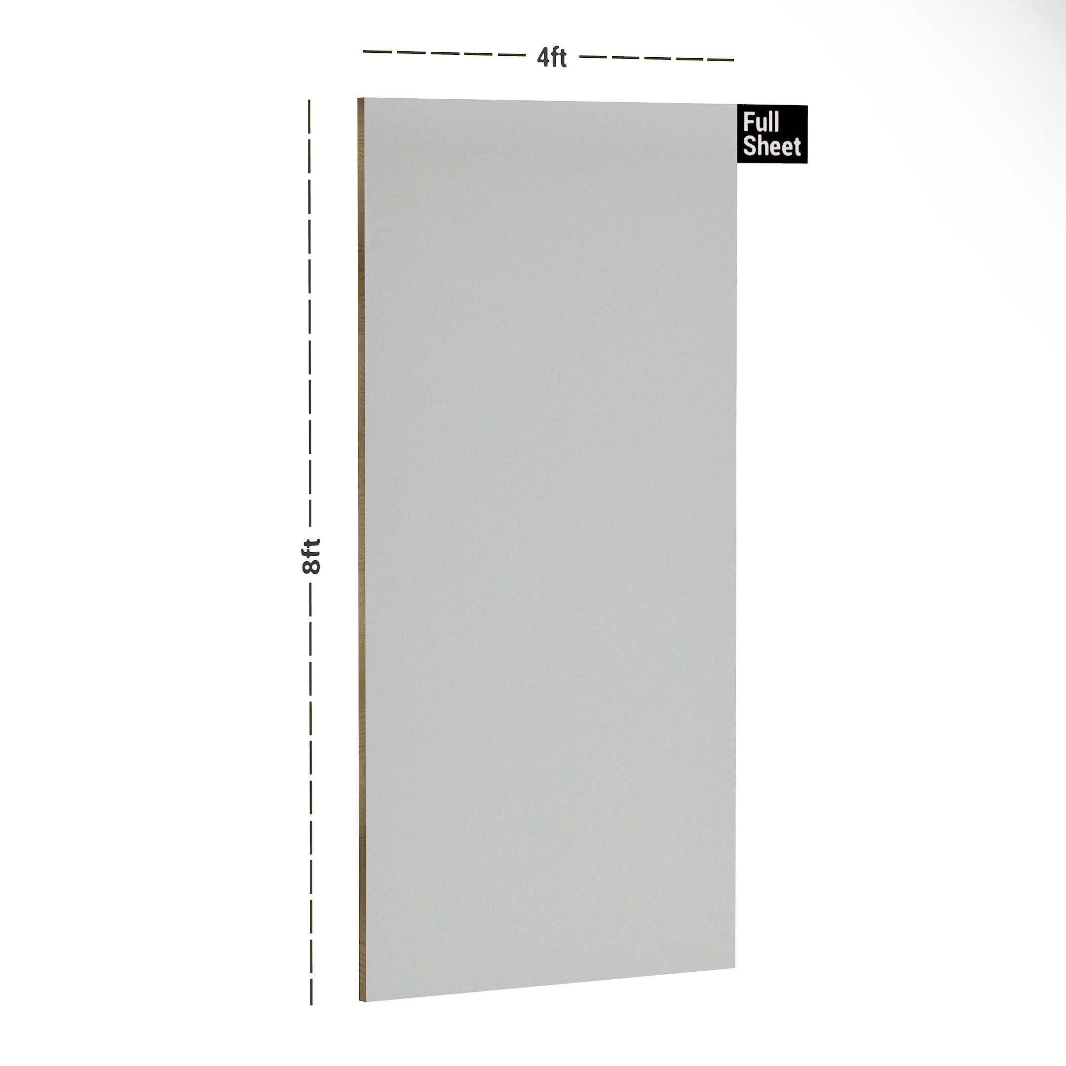 Satin White Plain Laminate 8x4 ft High Gloss 1 mm - 3502 SMR