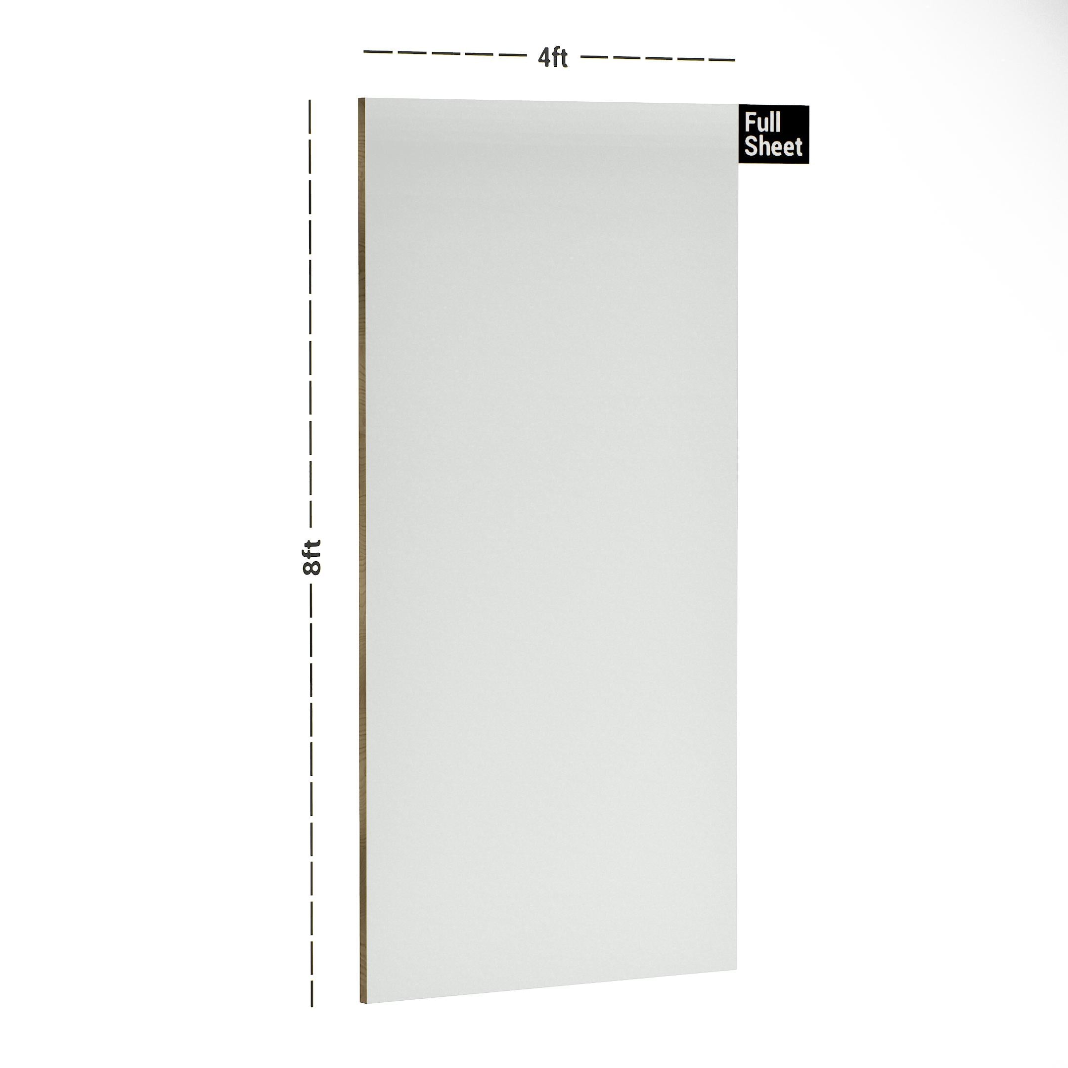 Pearl White Plain Laminate 8x4 ft High Gloss 1 mm - 3503 SMR
