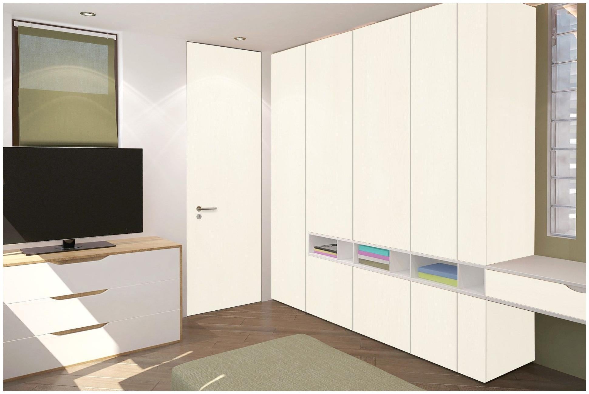 Simply White Plain Laminate 8x4 ft Suede 1 mm - 3504 SUD