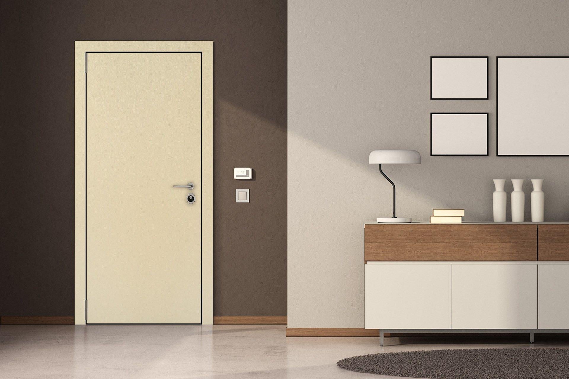 Creme Plain Laminate 8x4 ft Suede 1 mm - 3512 SUD