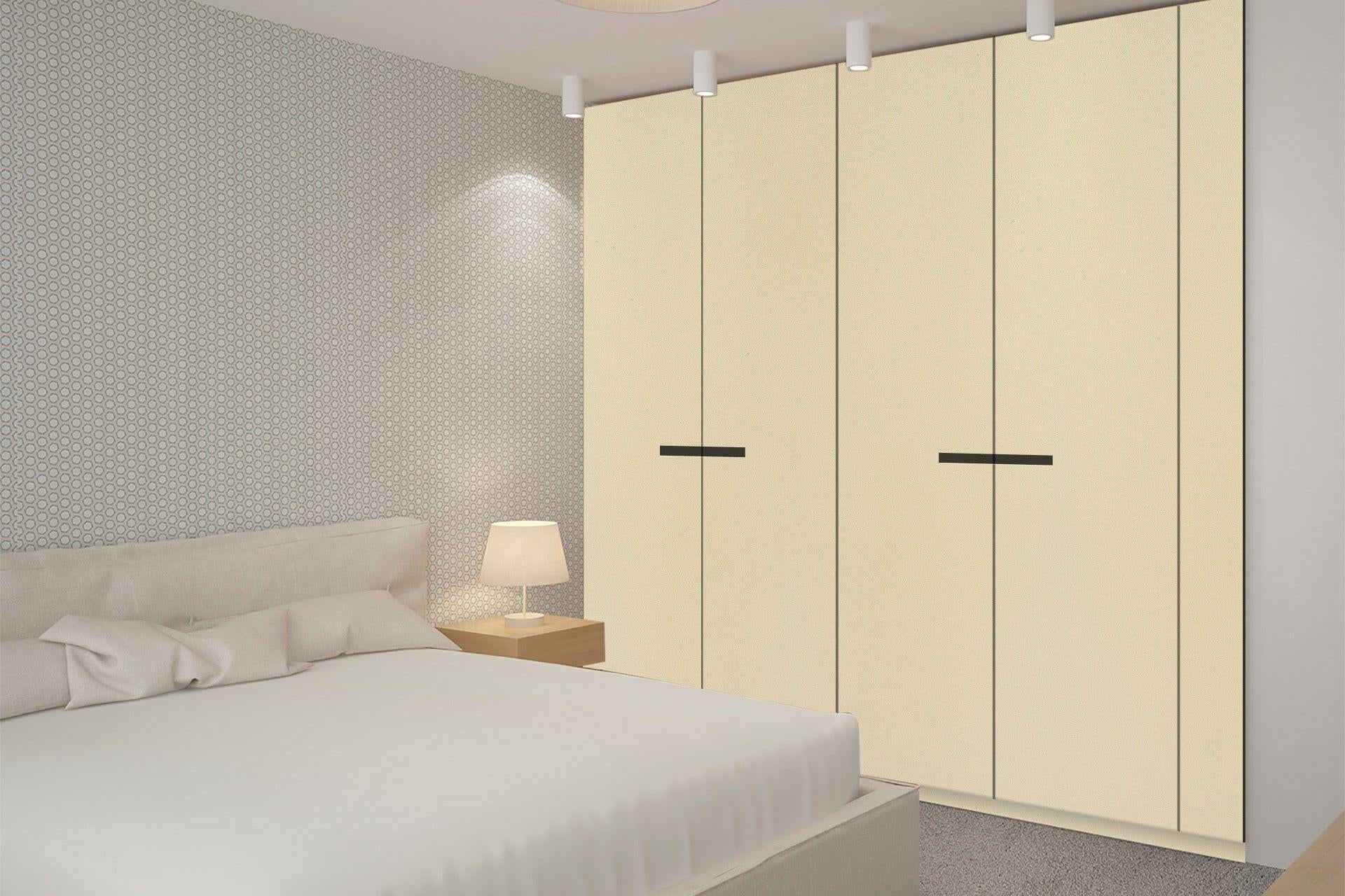 Creme Plain Laminate 8x4 ft Suede 1 mm - 3512 SUD