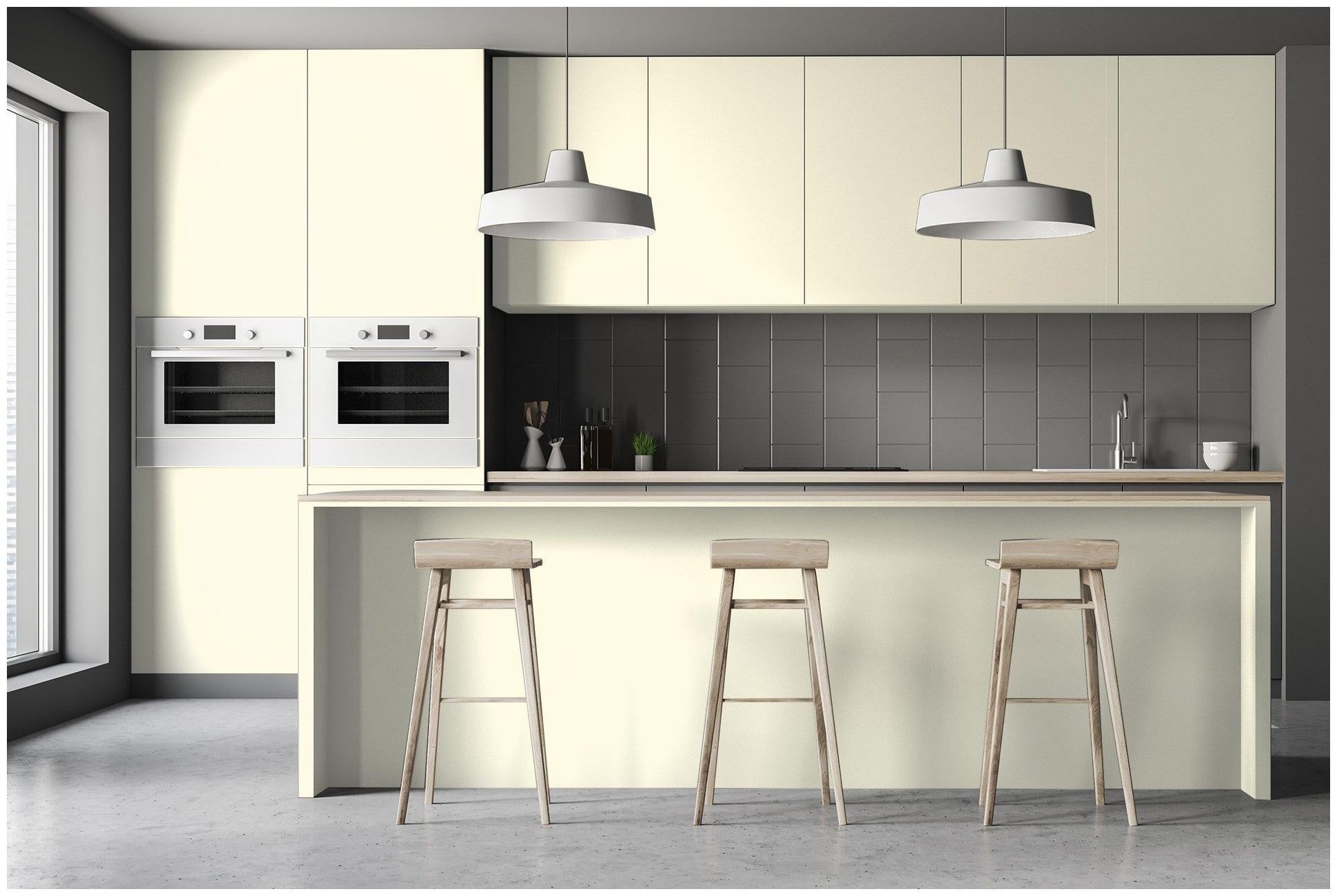 Royal Ivory Plain Laminate 8x4 ft High Gloss 1 mm - 3515 NGL