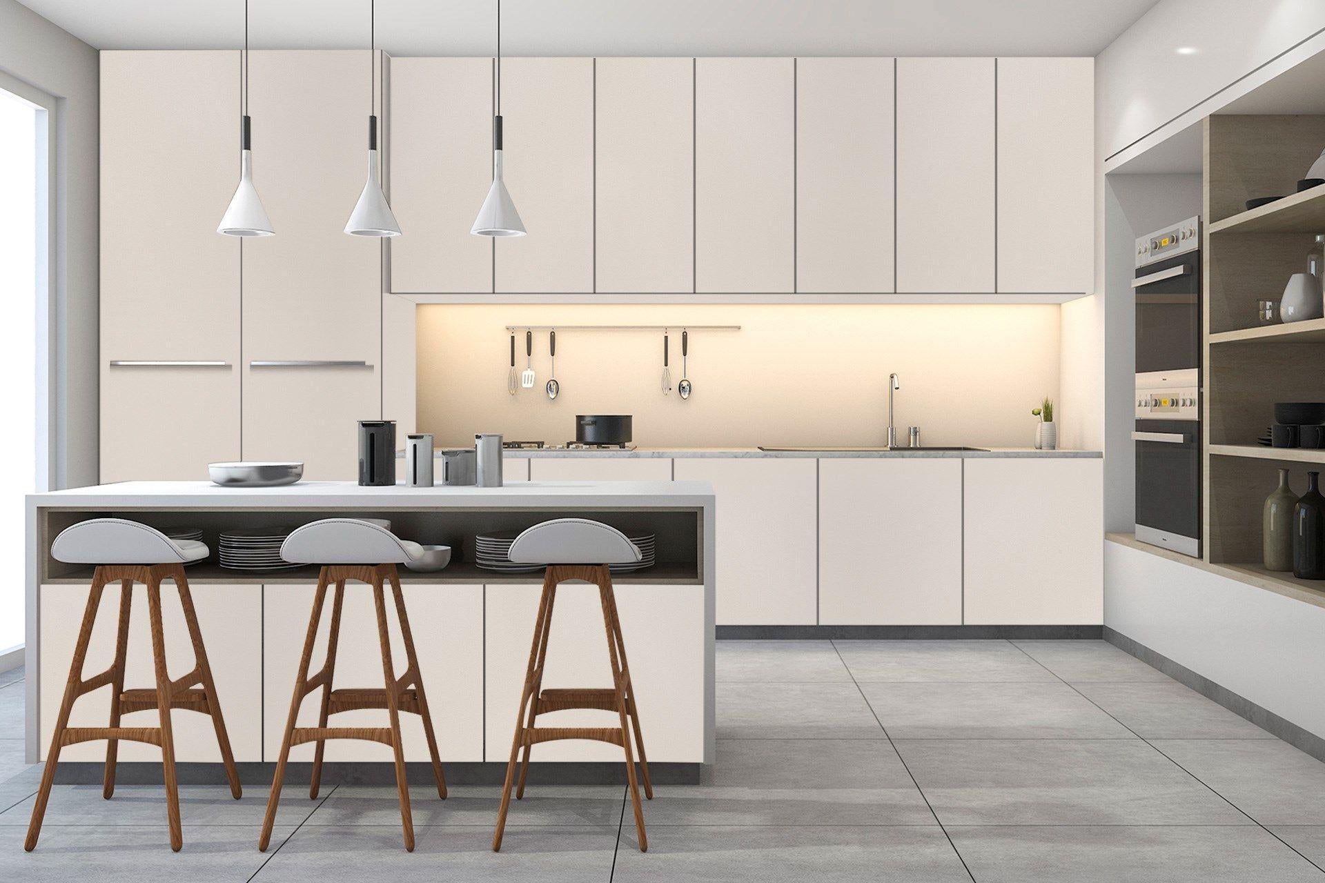 Royal lvory Plain Laminate 8x4 ft Suede 1 mm - 3515 SUD