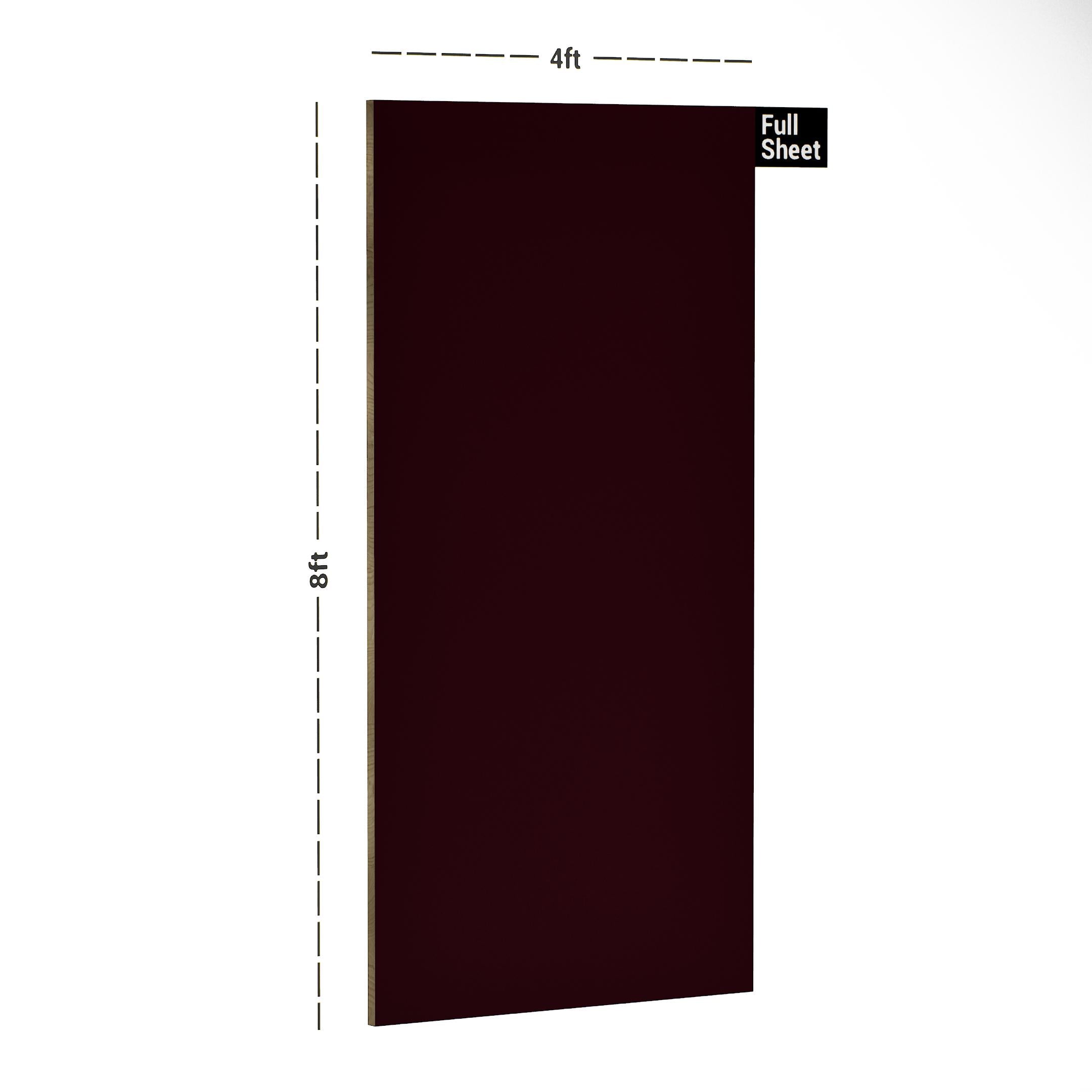Garnet Red Plain Laminate 8x4 ft High Gloss 1 mm - 3519 SLG