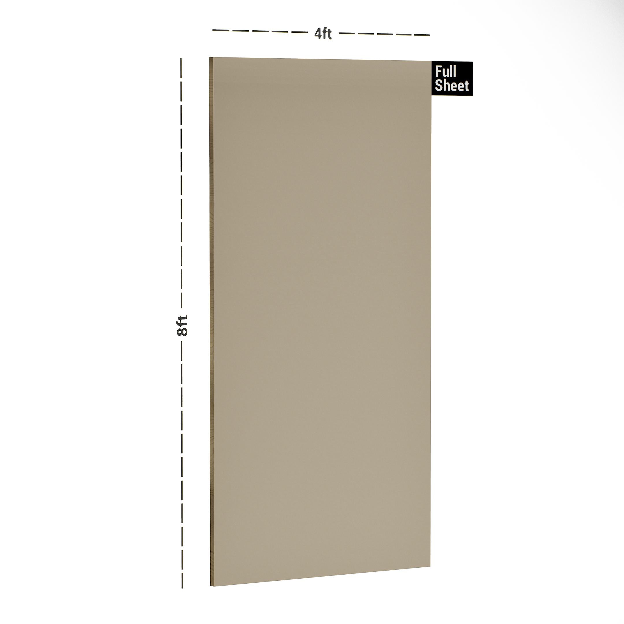Khaki Plain Laminate 8x4 ft High Gloss 1 mm - 3521 NGL
