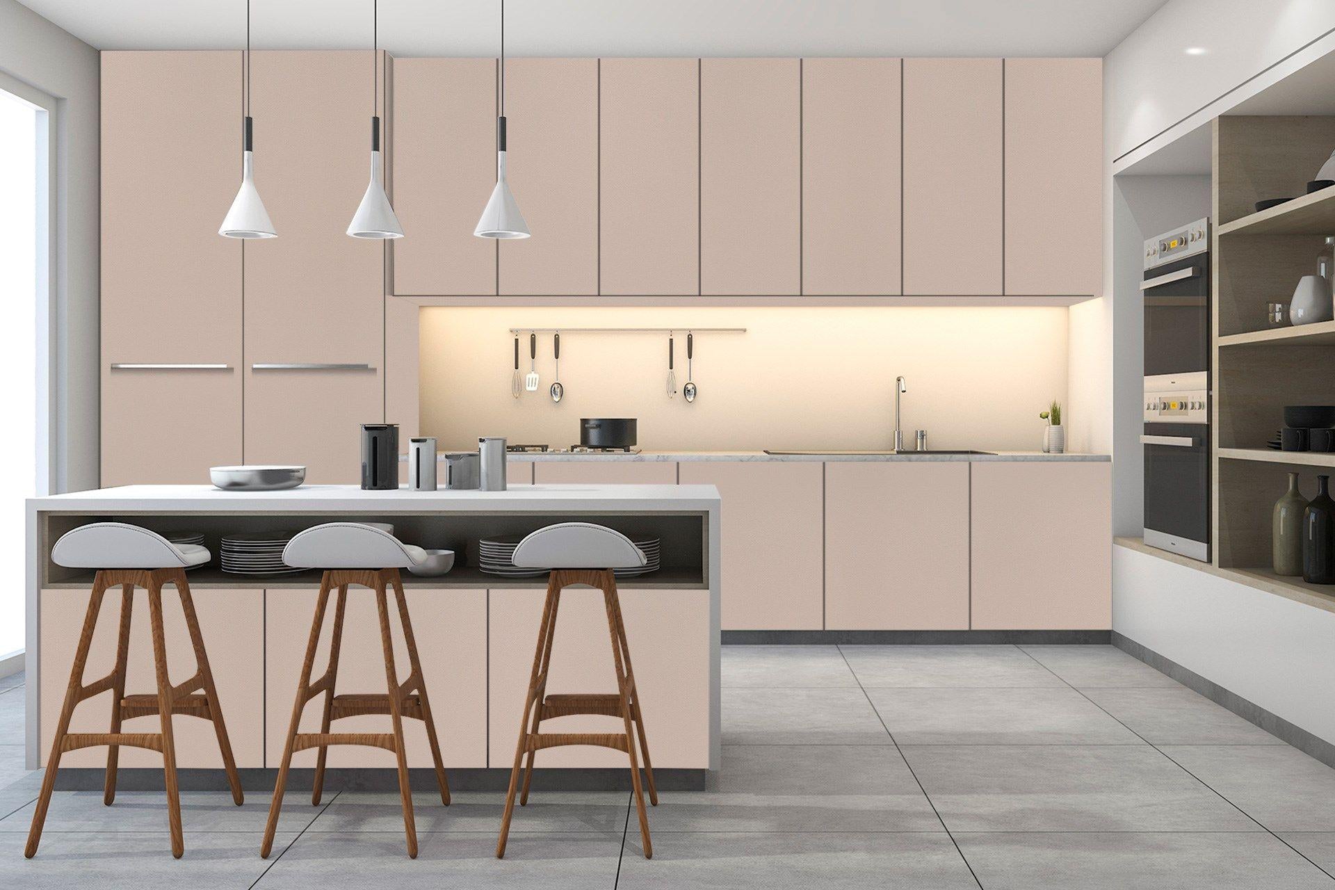 Khaki Plain Laminate 8x4 ft High Gloss 1 mm - 3521 SMR