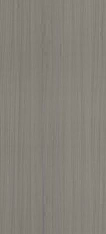 Grey wood grain laminate with textured finish and vertical wood pattern.