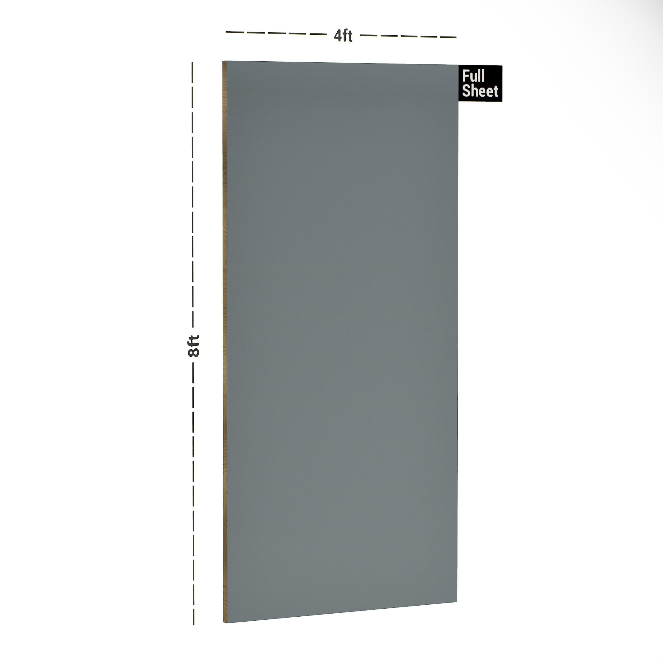 Silver Plain Laminate 8x4 ft Suede 1 mm - 3551 SUD