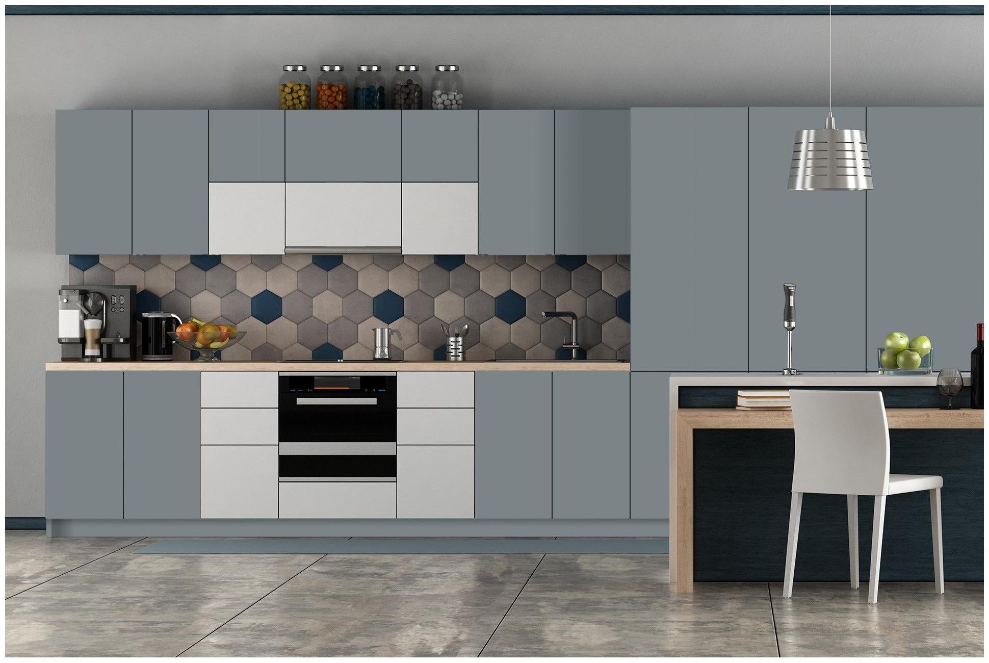 Silver Plain Laminate 8x4 ft Suede 1 mm - 3551 SUD