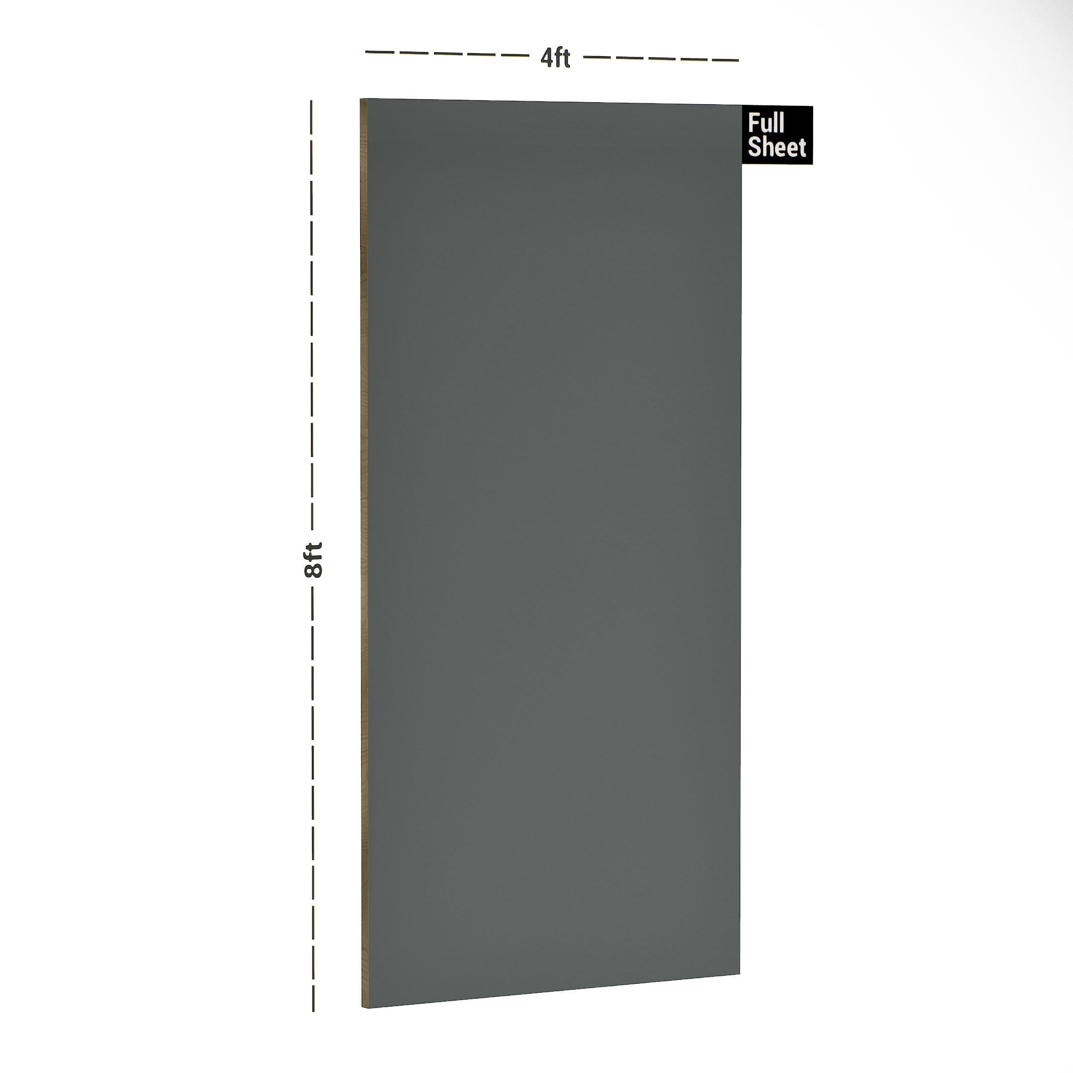 Nickel Grey Plain Laminate 8x4 ft High Gloss 1 mm - 3553 SMR