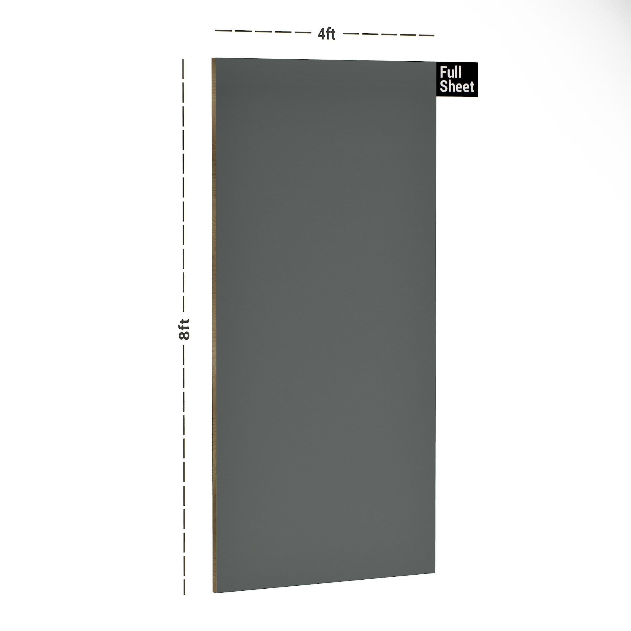 Nickel Grey Plain Laminate 8x4 ft Suede 1 mm - 3553 SUD