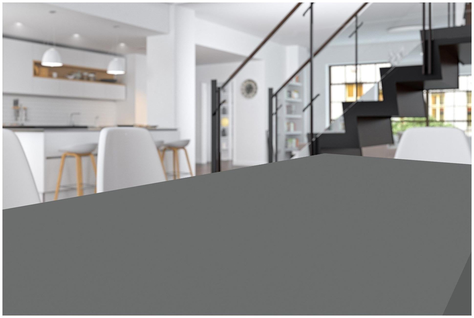 Nickel Grey Plain Laminate 8x4 ft Suede 1 mm - 3553 SUD