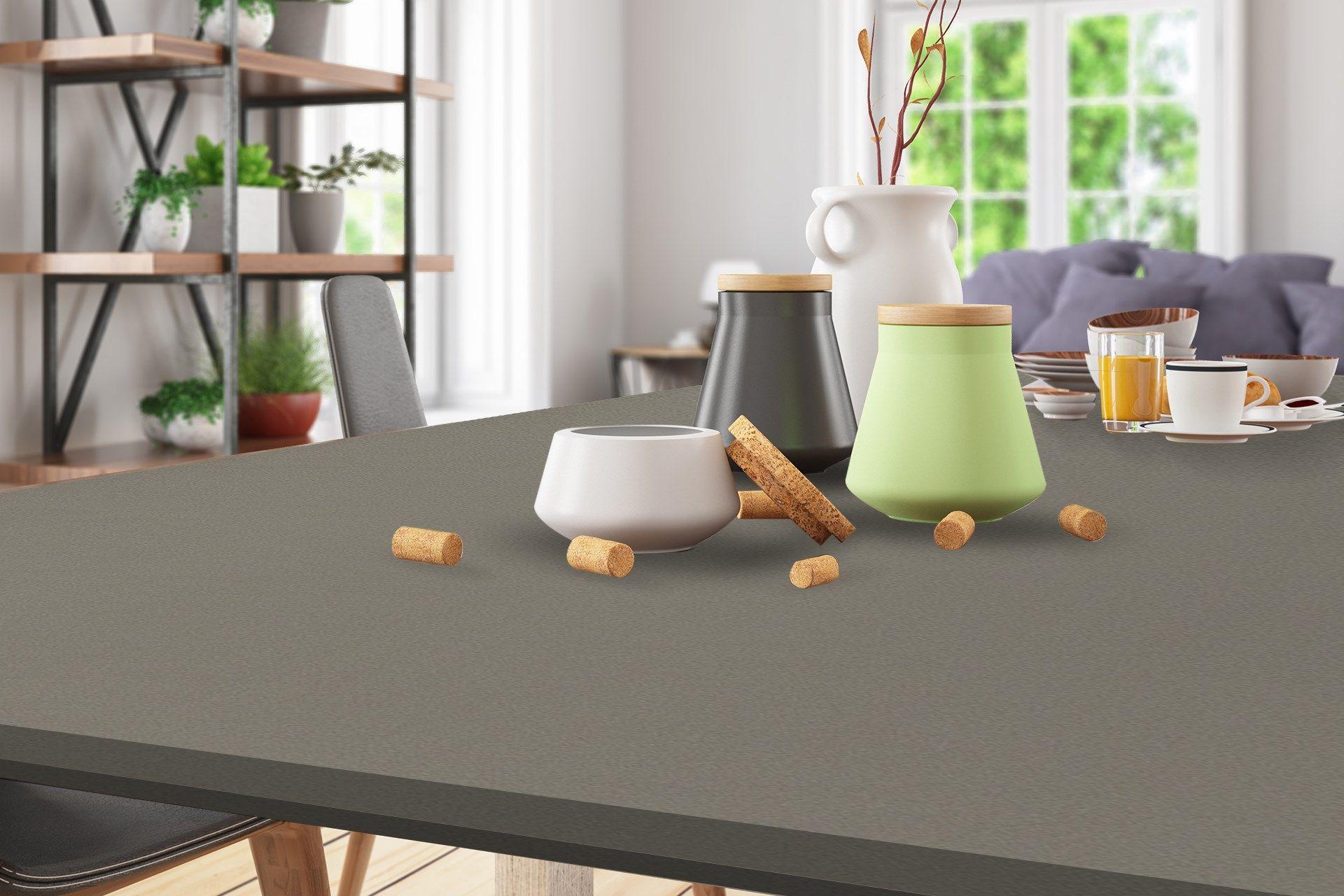 Newmika Grey Out 8x4 ft Texture marble & stone laminates Grey 3561_CST