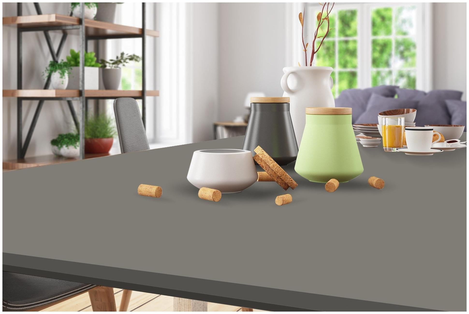 Porpoise Grey Plain Laminate 8x4 ft Suede 1 mm - 3563 SUD