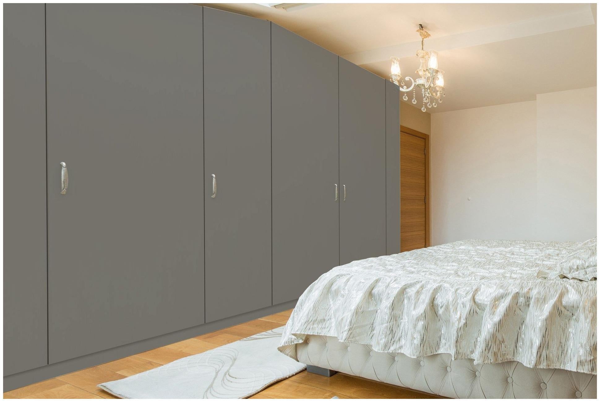 Porpoise Grey Plain Laminate 8x4 ft Suede 1 mm - 3563 SUD