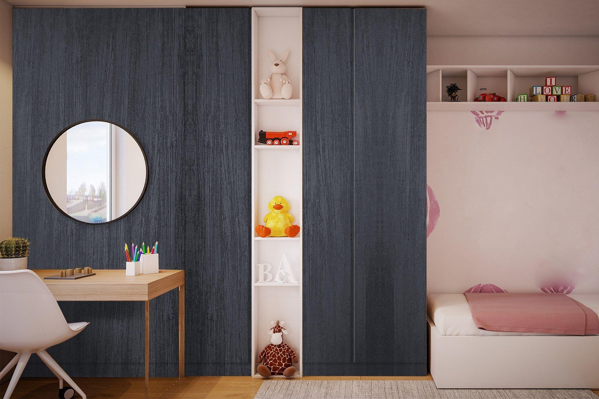 Newmika Fossil Grey 8x4 ft Texture wood laminates Black 3564_BRS