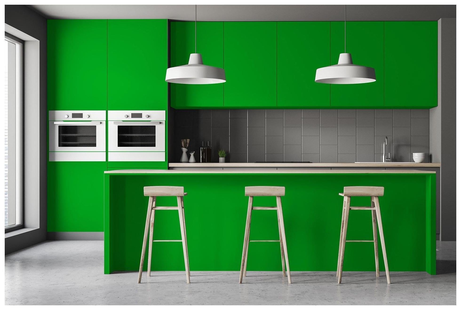 Cascade Green Plain Laminate 8x4 ft Suede 1 mm - 3571 SUD