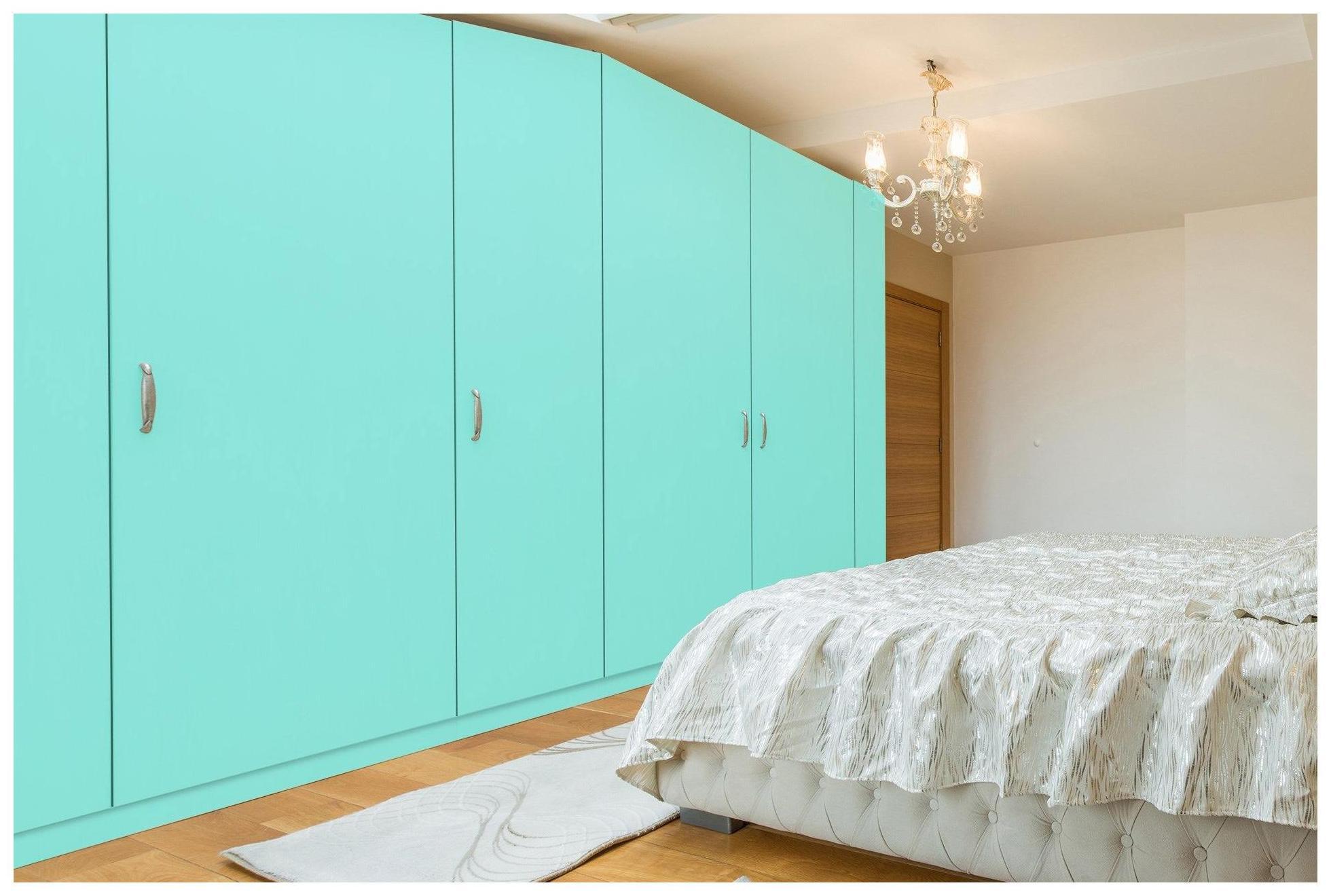 Cyan Plain Laminate 8x4 ft High Gloss 1 mm - 3572 NGL
