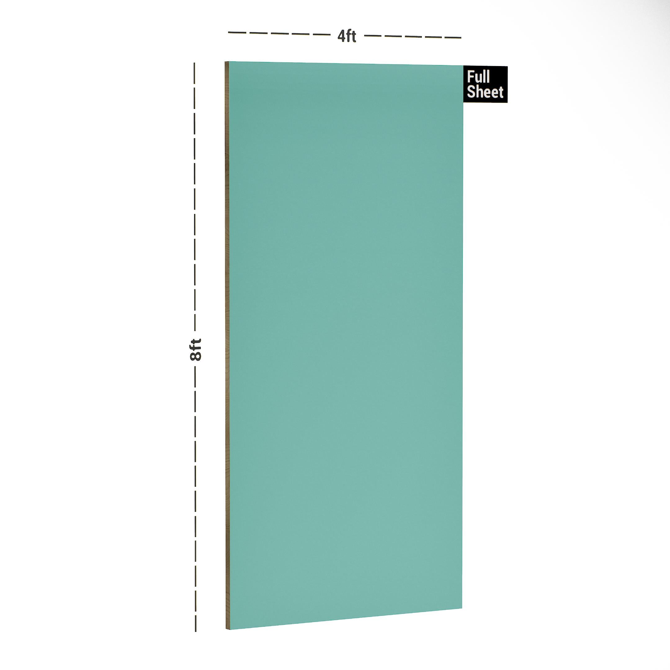 Cyan Plain Laminate 8x4 ft Suede 1 mm - 3572 SUD