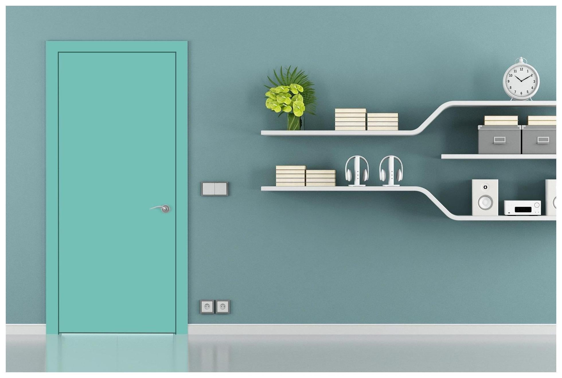 Cyan Plain Laminate 8x4 ft Suede 1 mm - 3572 SUD