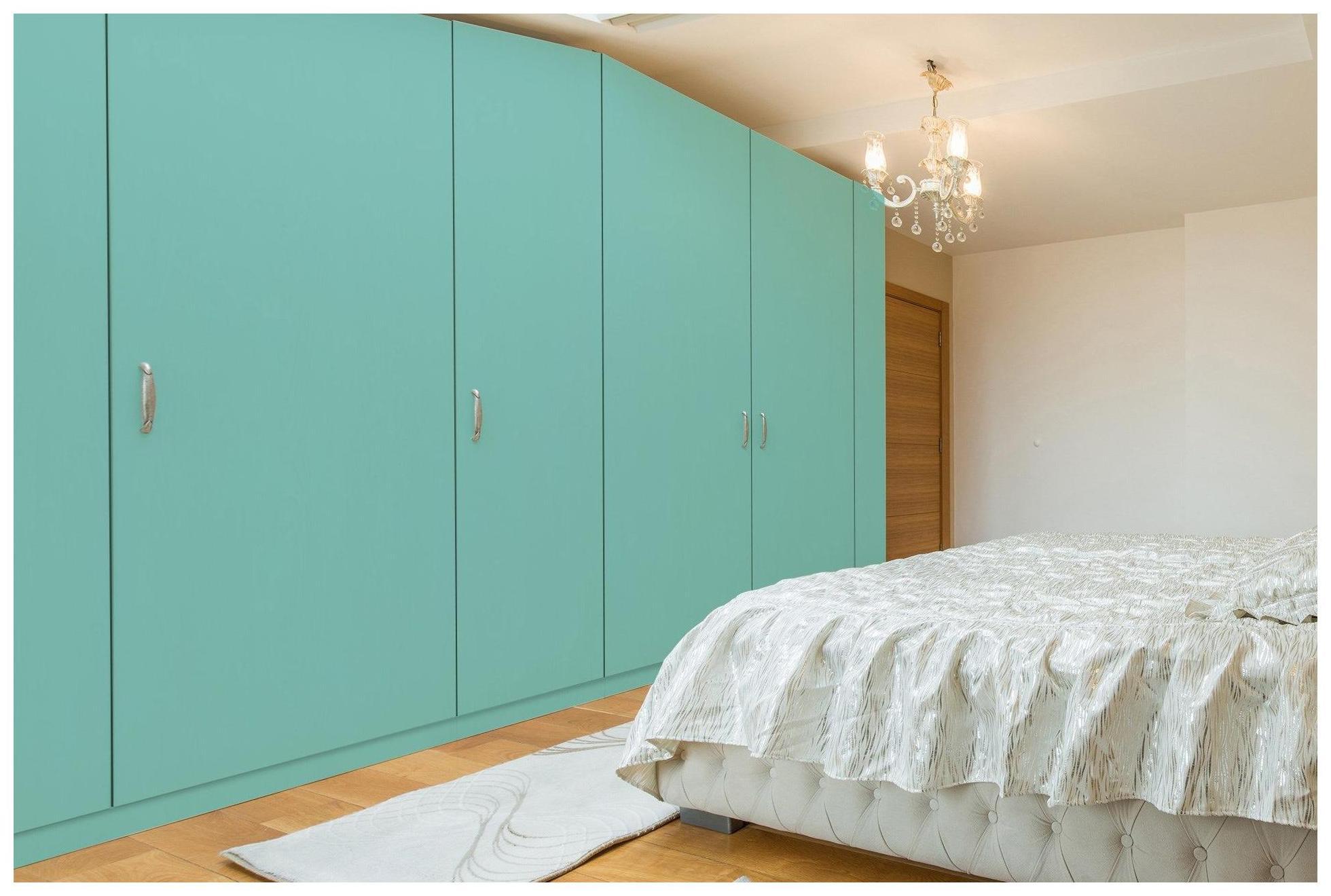 Cyan Plain Laminate 8x4 ft Suede 1 mm - 3572 SUD