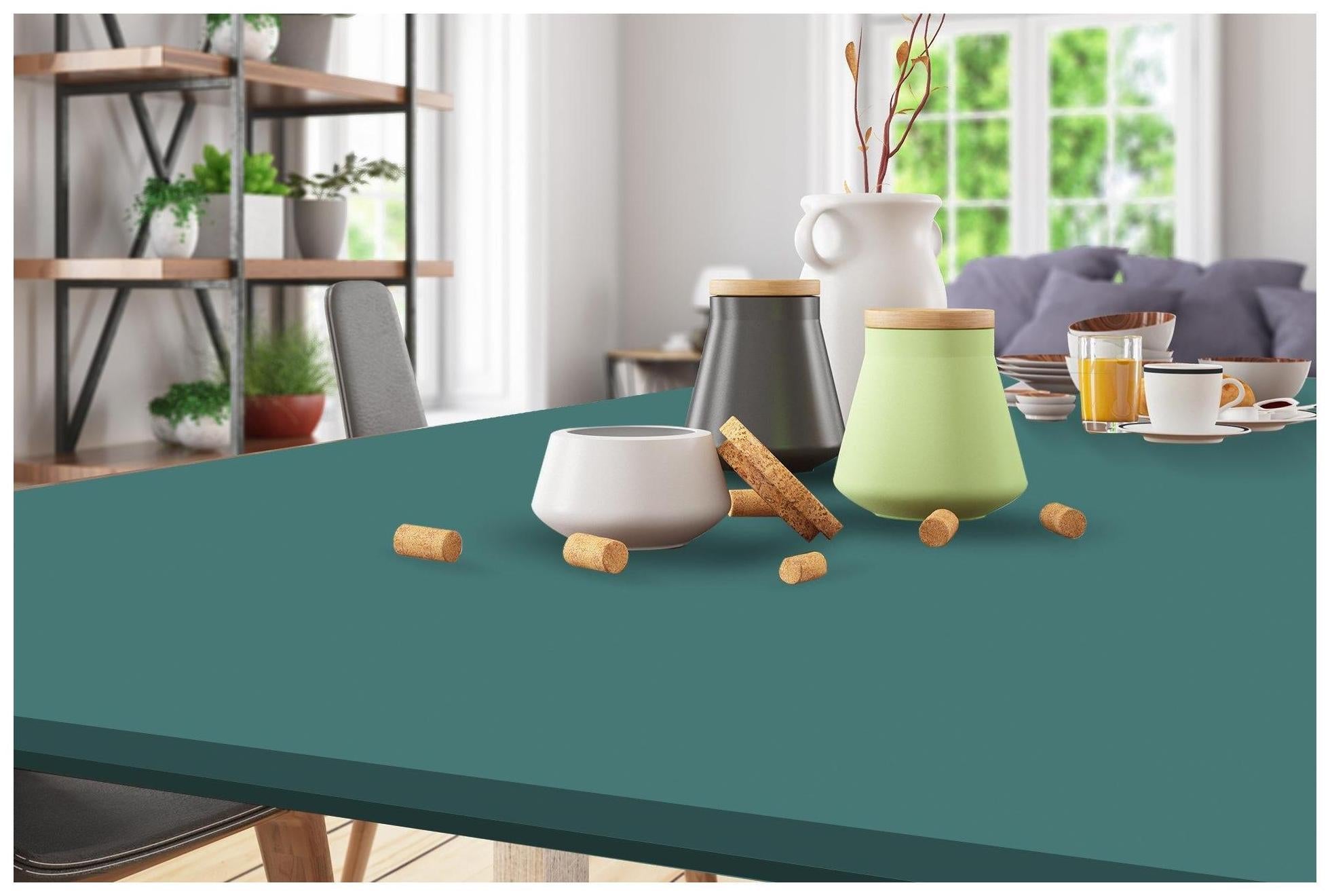 Green Tea Plain Laminate 8x4 ft Suede 1 mm - 3577 SUD