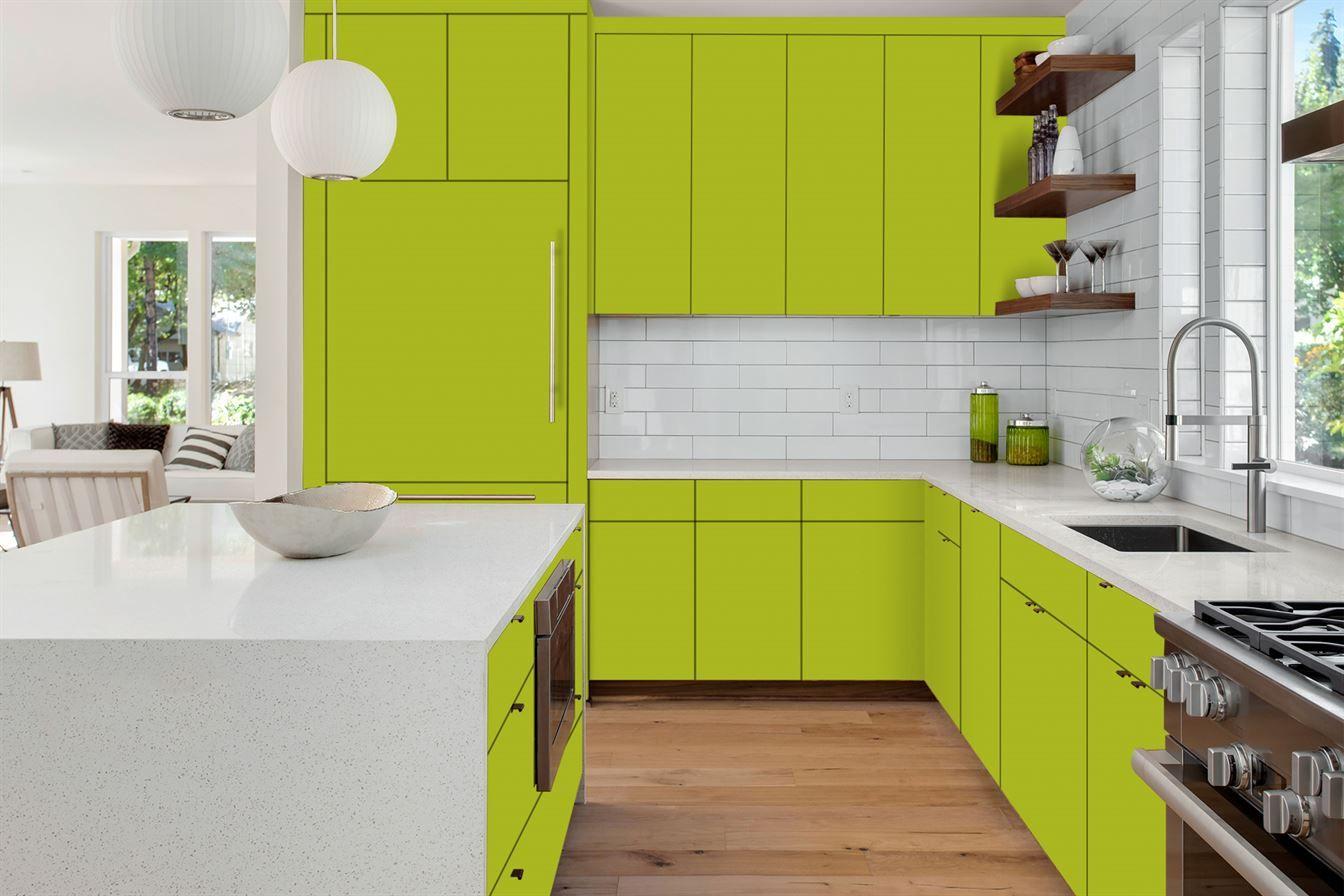 Fresh Green Plain Laminate 8x4 ft High Gloss 1 mm - 3580 NGL