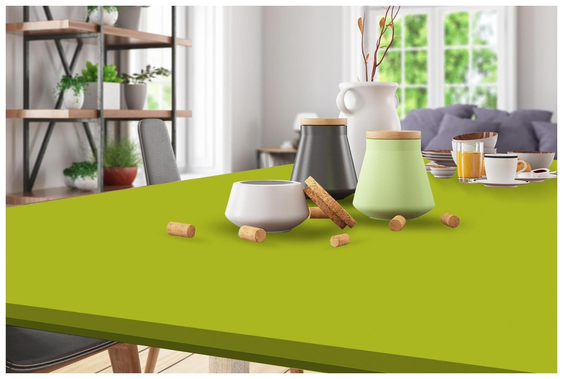 Fresh Green Plain Laminate 8x4 ft Suede 1 mm - 3580 SUD