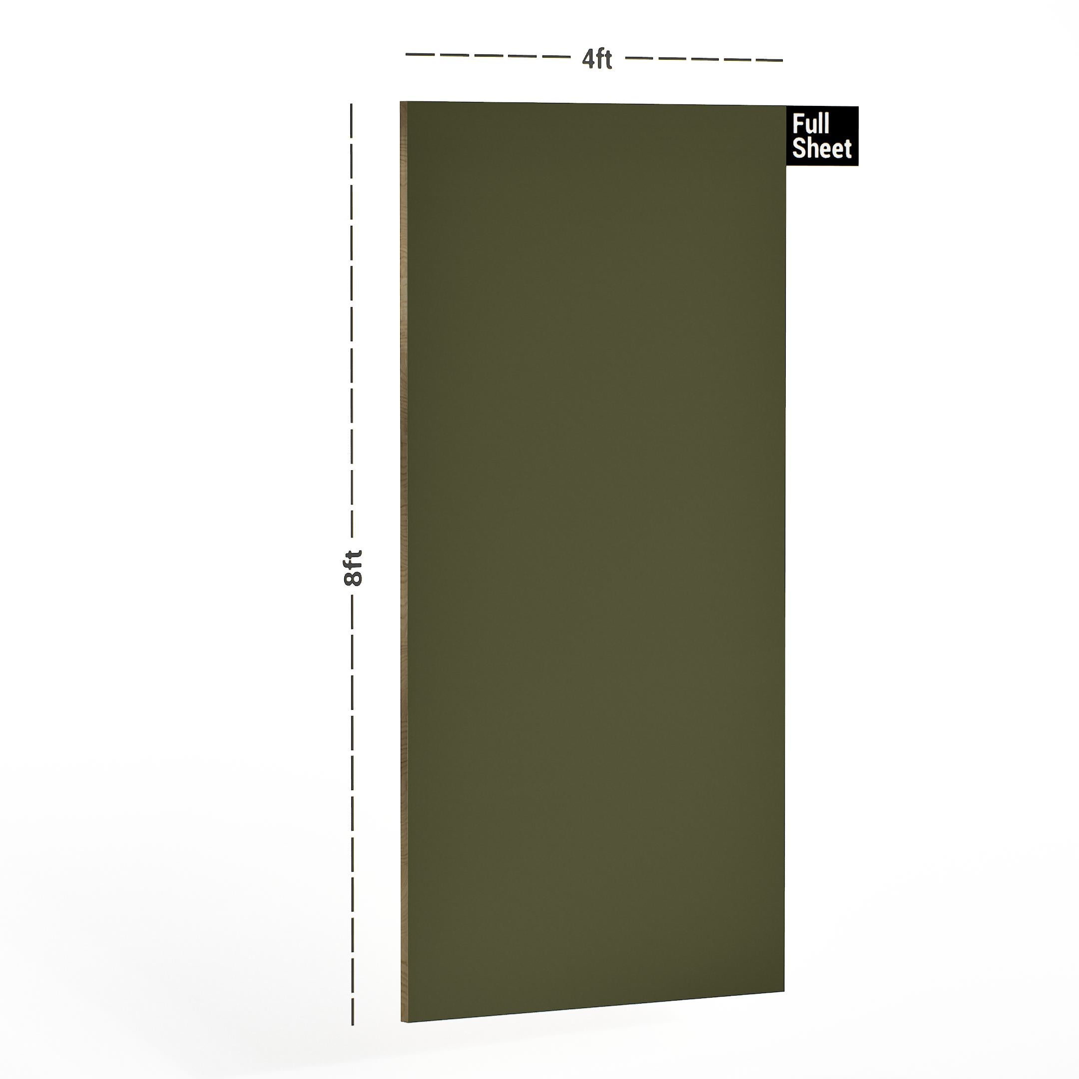 Lush Green Plain Laminate 8x4 ft Suede 1 mm - 3582 SUD