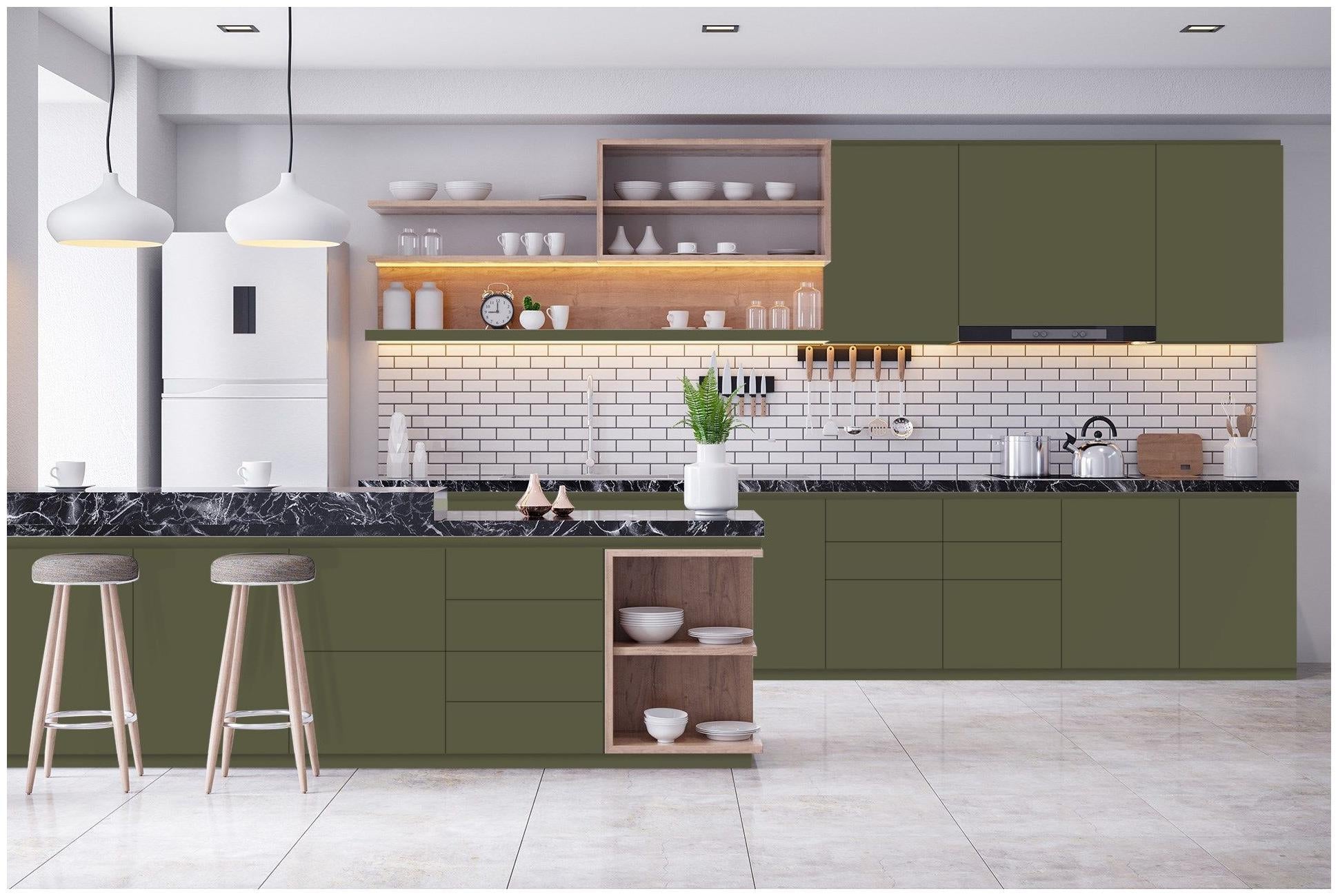 Lush Green Plain Laminate 8x4 ft Suede 1 mm - 3582 SUD