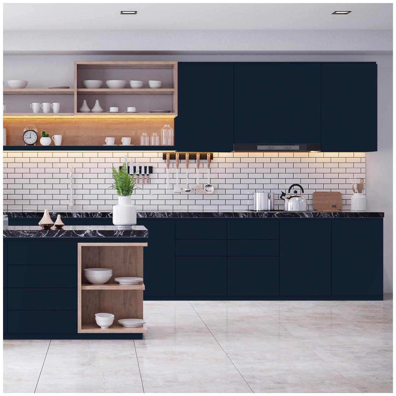 Blue Plain Laminate 8x4 ft High Gloss 1 mm - 3586 SMR