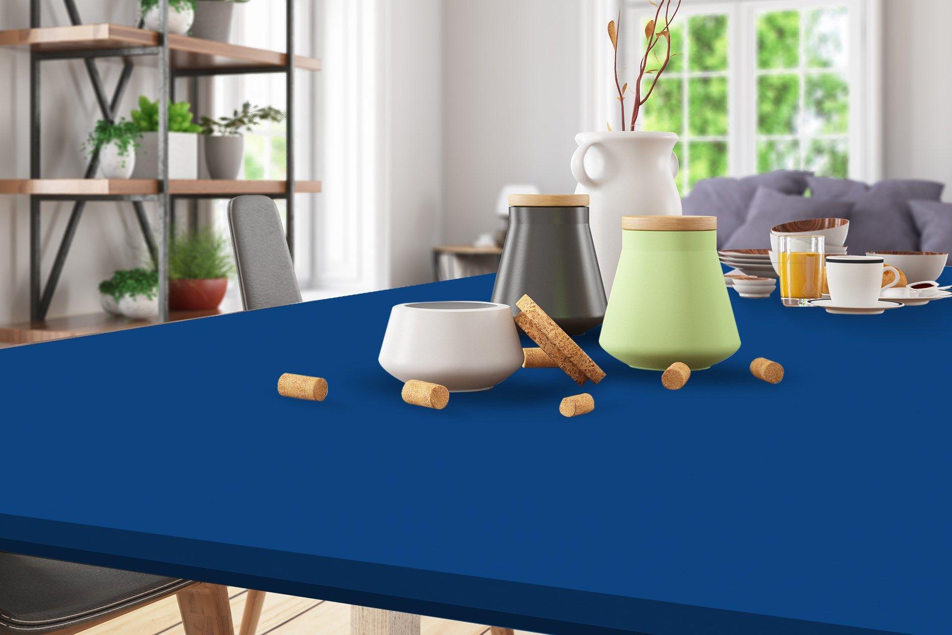 Lapis Blue Plain Laminate 8x4 ft High Gloss 1 mm - 3587 NGL