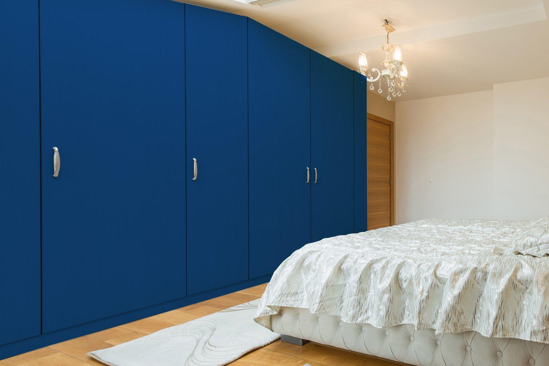 Lapis Blue Plain Laminate 8x4 ft High Gloss 1 mm - 3587 NGL