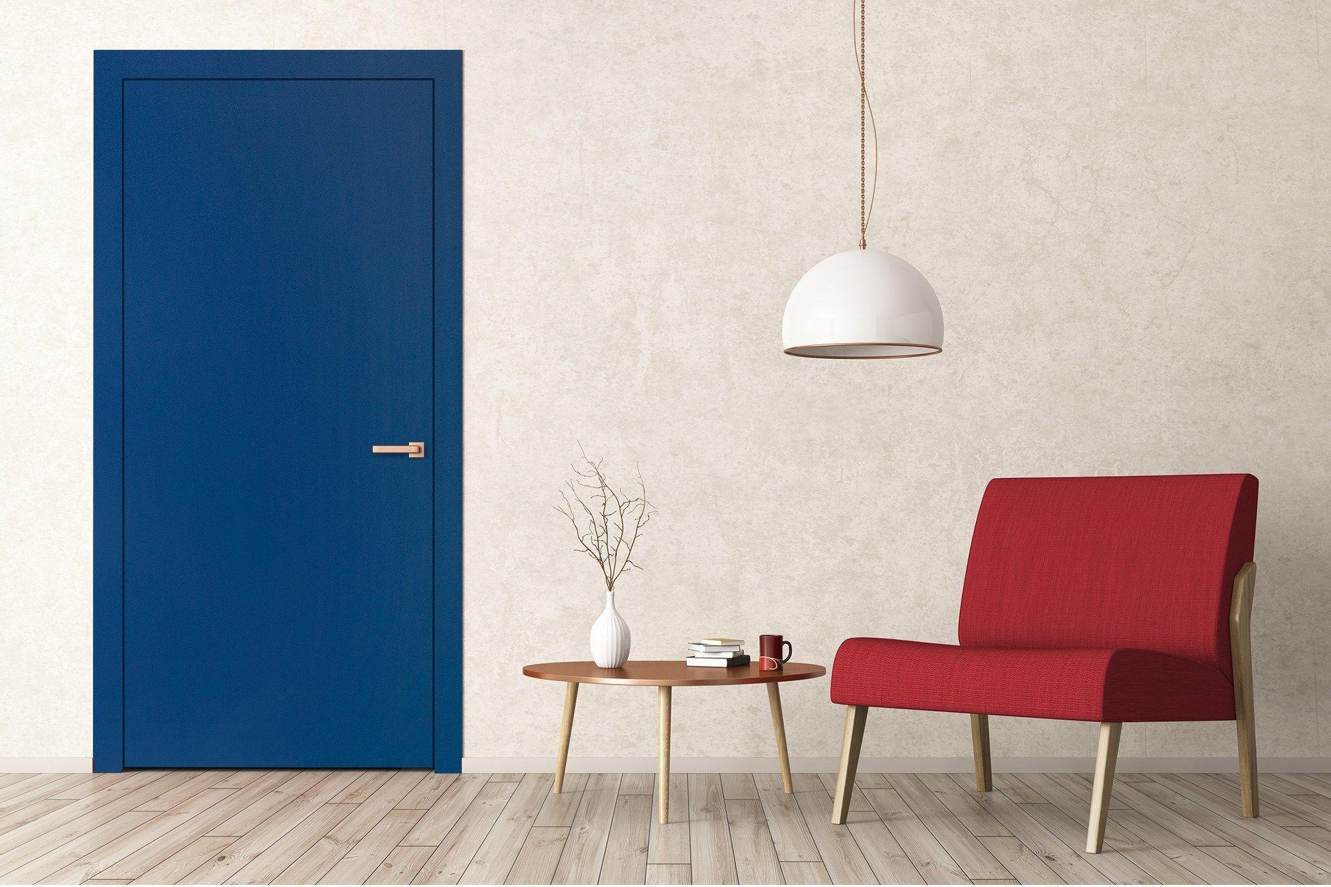 Lapis Blue Plain Laminate 8x4 ft Suede 1 mm - 3587 SUD