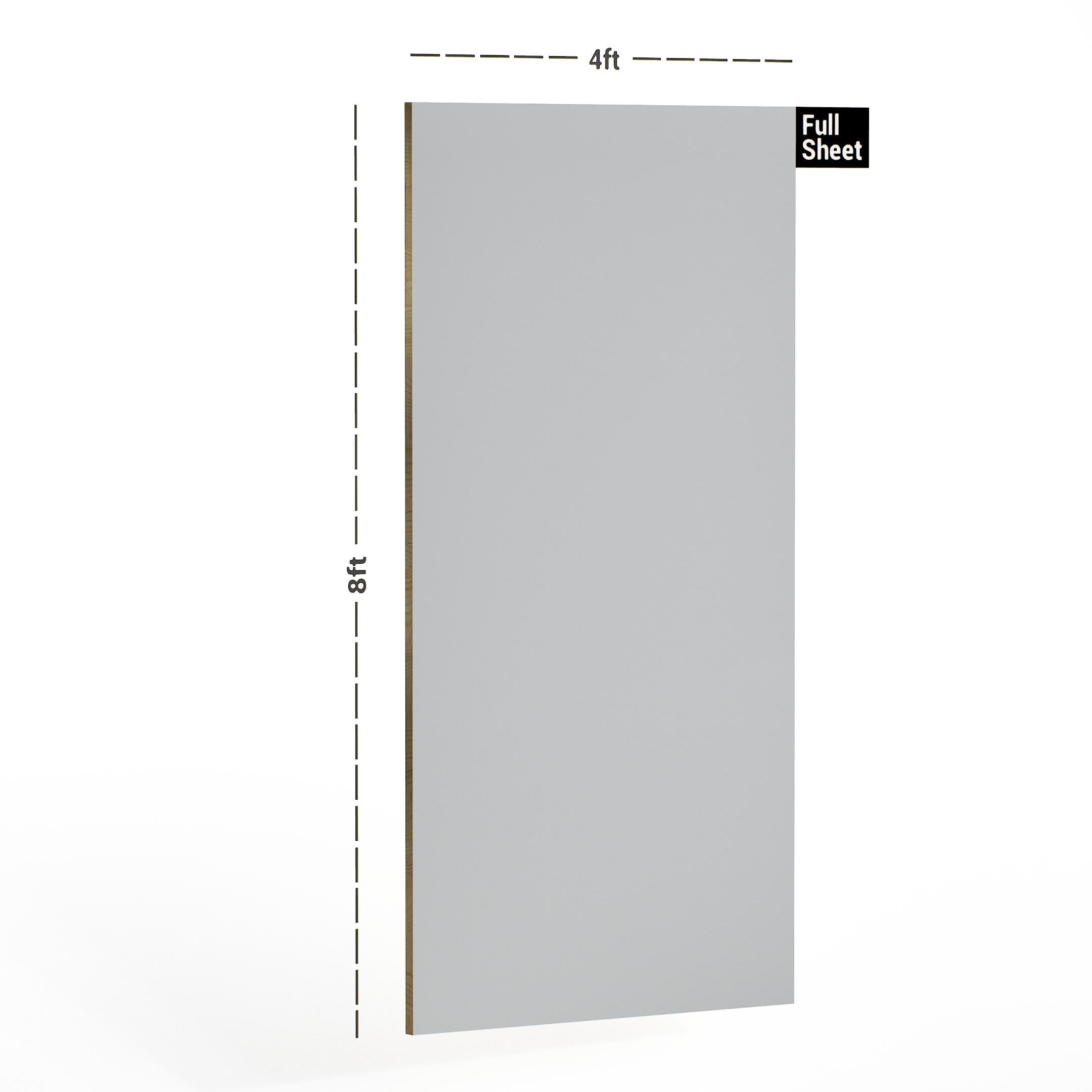 White Plain Laminate 8x4 ft Suede 1 mm - 3602 Abosulte