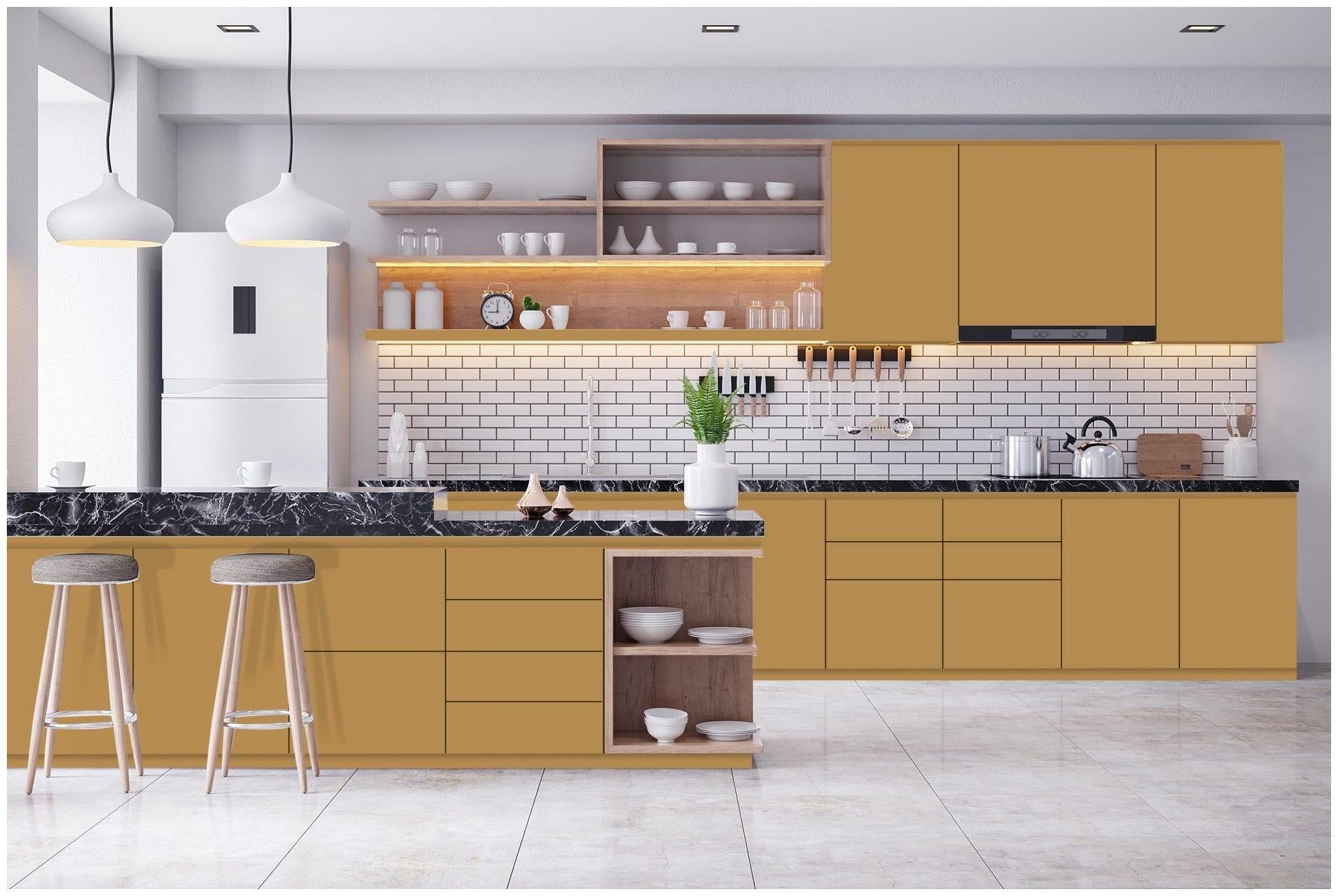 Tucson Gold Plain Laminate 8x4 ft High Gloss 1 mm - 3605 NGL