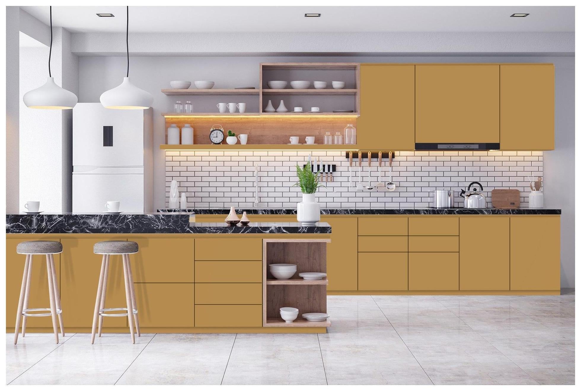 Tucson Gold Plain Laminate 8x4 ft High Gloss 1 mm - 3605 SMR