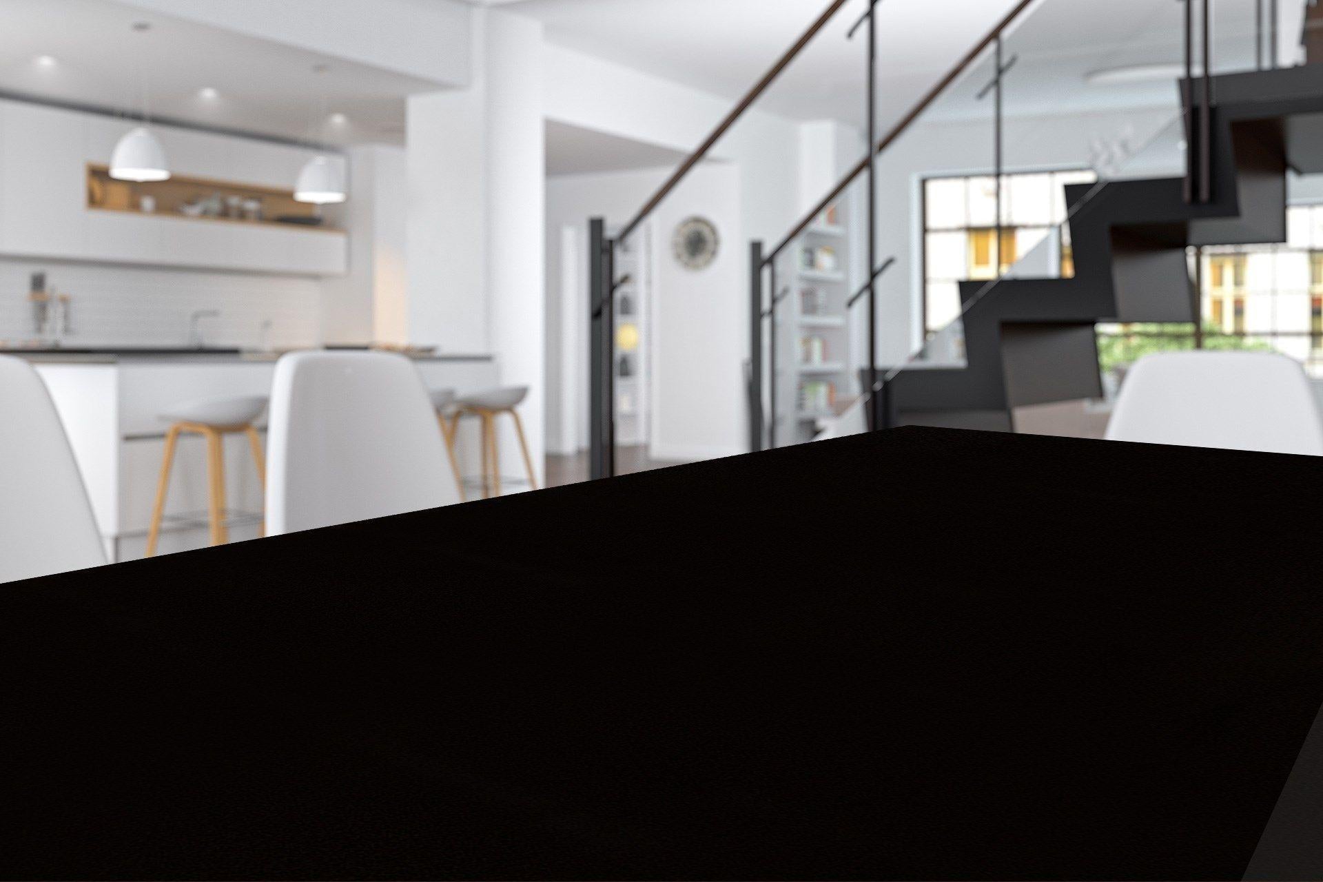 Black Plain Laminate 8x4 ft High Gloss 1 mm - 3646 NGL