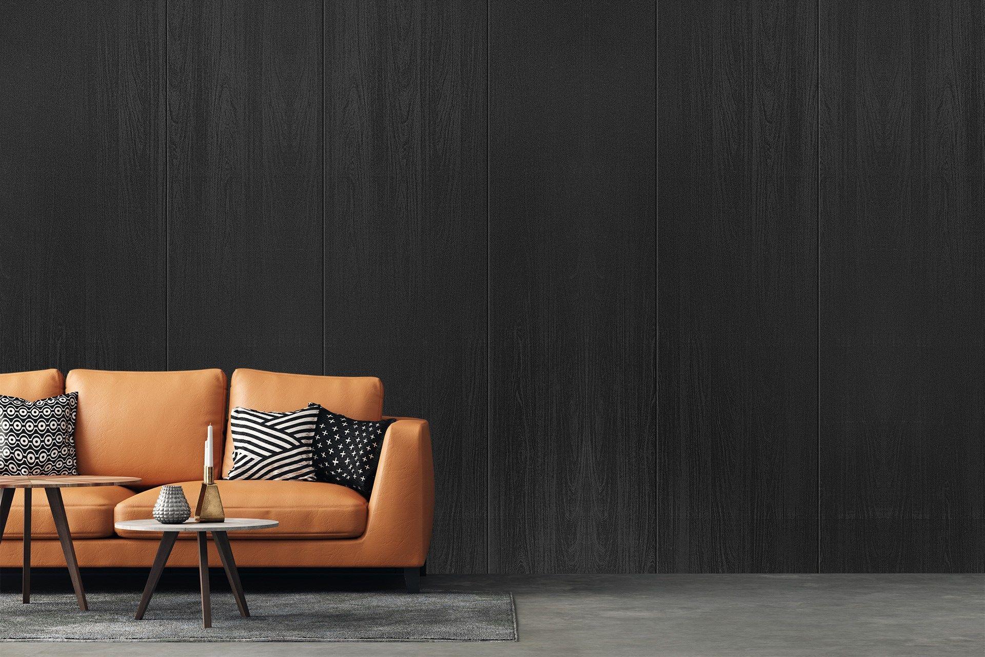 Black Wood Laminate 8x4 ft Texture 1 mm - 3646 PWD