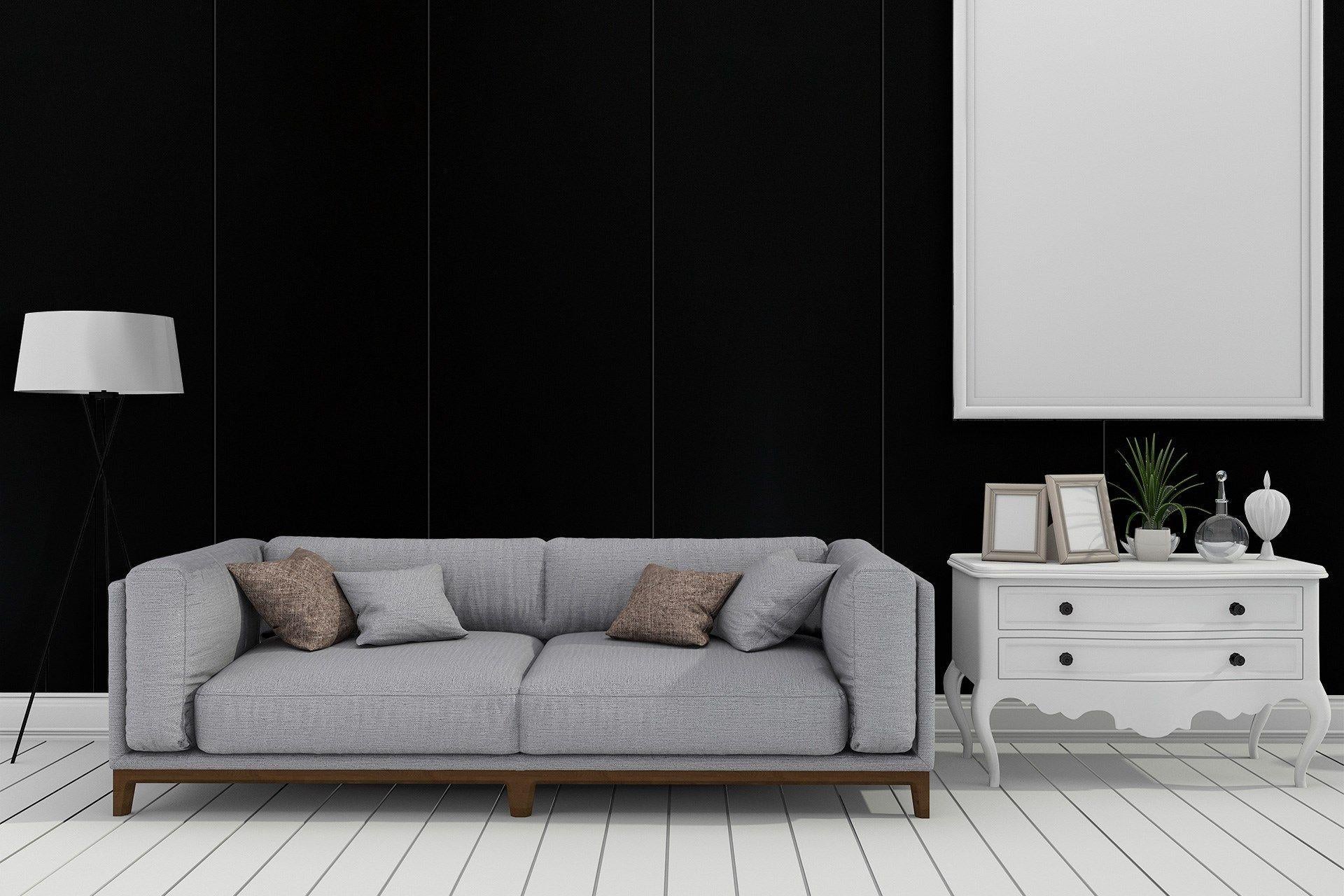 Black Plain Laminate 8x4 ft Suede 1 mm - 3646 SUD