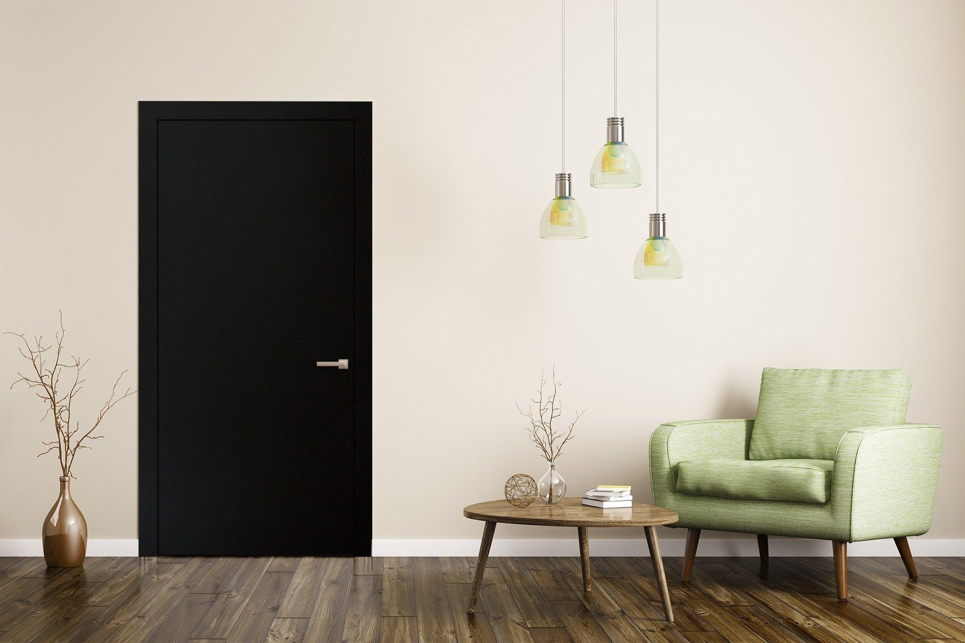 Black Plain Laminate 8x4 ft Suede 1 mm - 3646 SUD