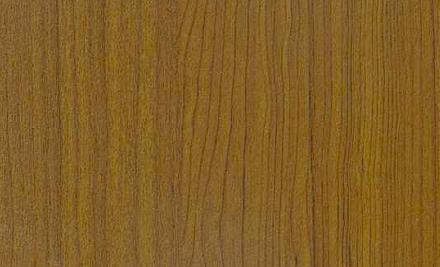 Brown wood grain laminate with suede finish and vertical wood pattern texture