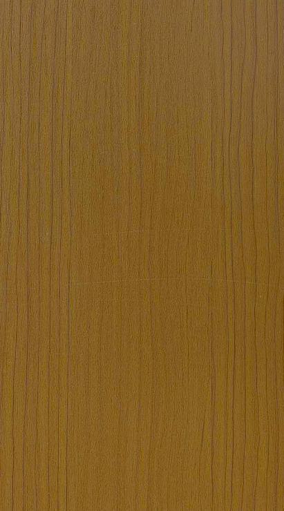 Brown wood grain laminate with textured finish and vertical wood pattern.