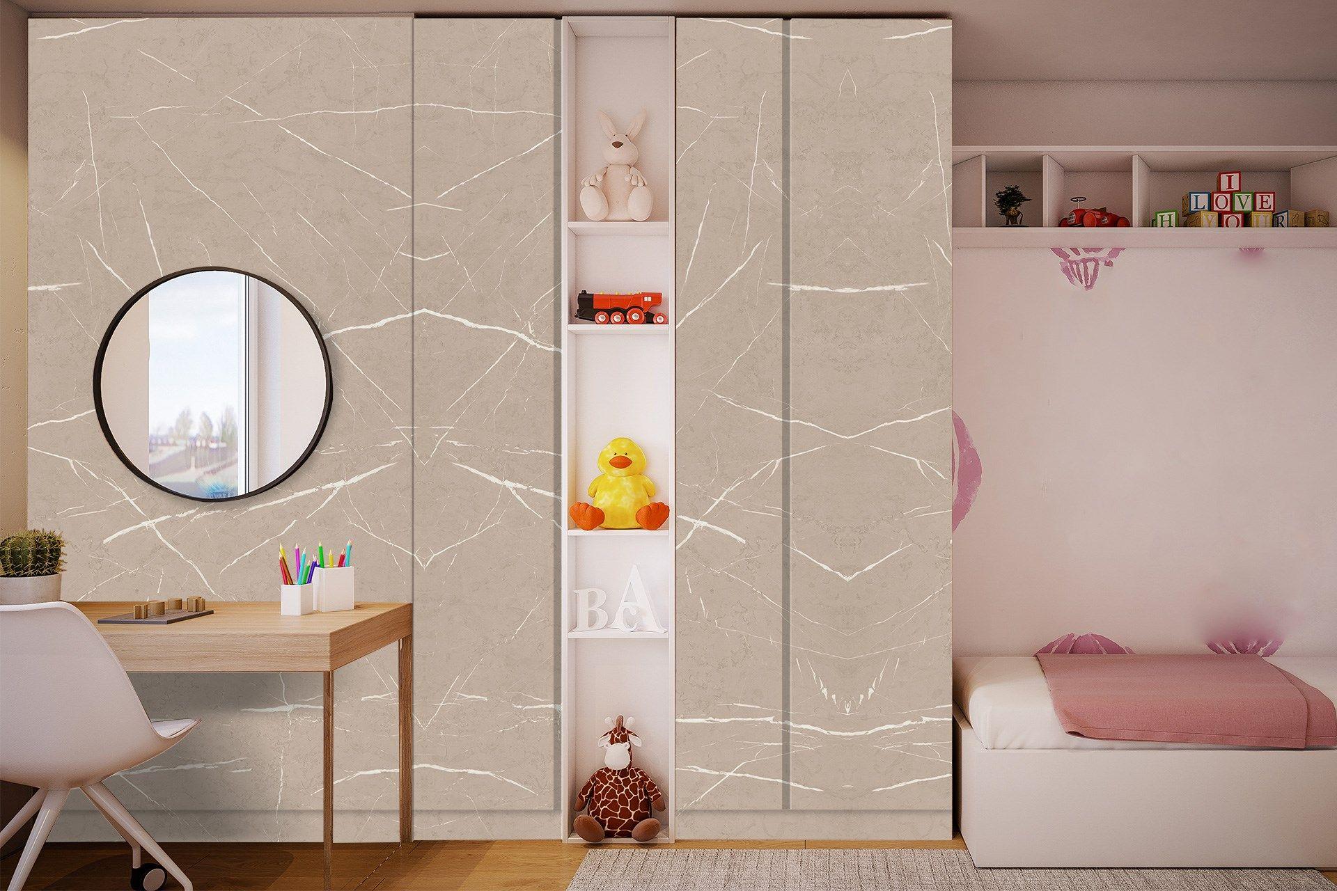 Pietra-Balsam Brown Marble & Stone Laminate 8x4 ft Texture 1 mm - 3742 ROK