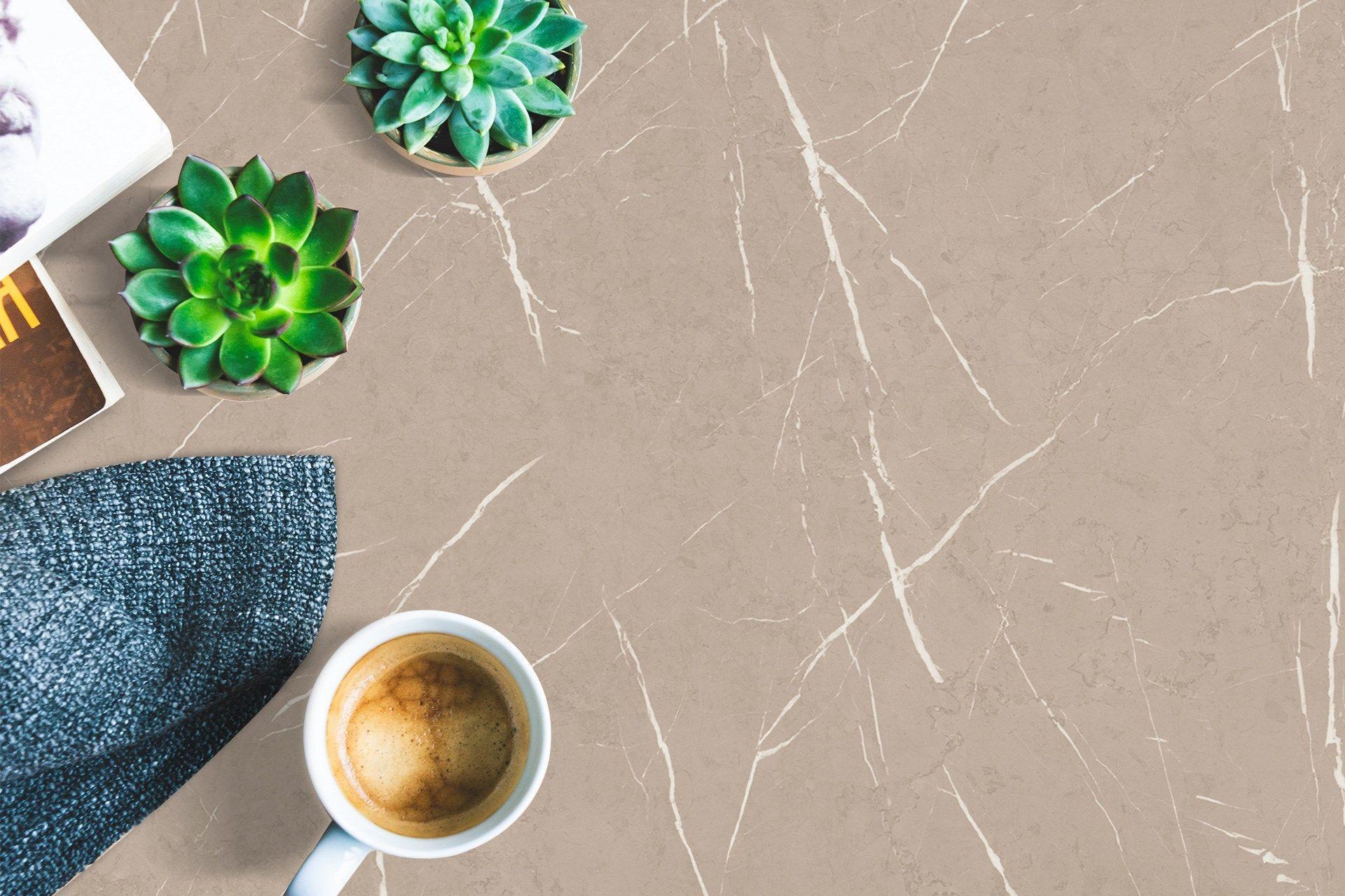 Pietra-Balsam Brown Marble & Stone Laminate 8x4 ft Texture 1 mm - 3742 ROK