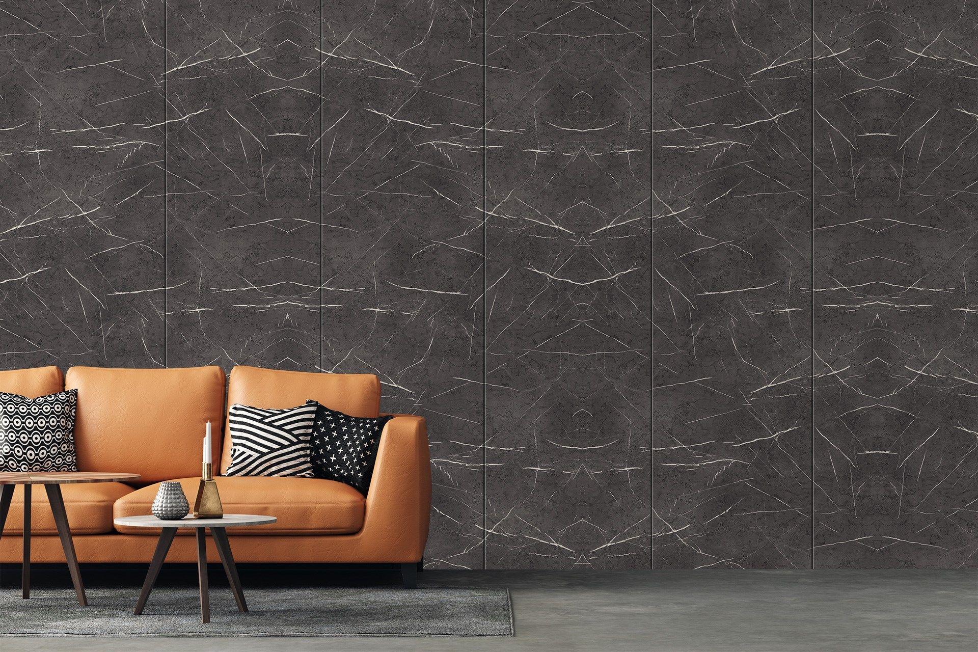 Pietra-Cave Grey Marble & Stone Laminate 8x4 ft High Gloss 1 mm - 3744 NGL