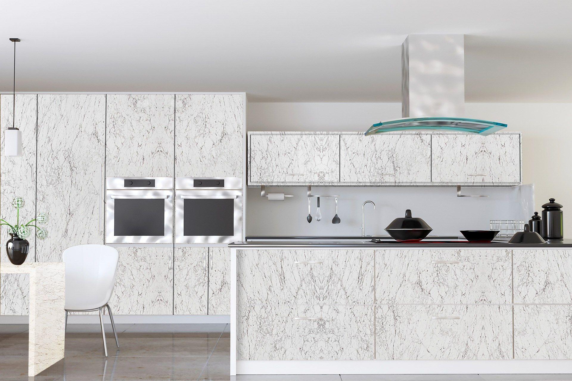 Classic Marble Fluted Laminate 8x4 ft Suede 1 mm - 3777 SUD