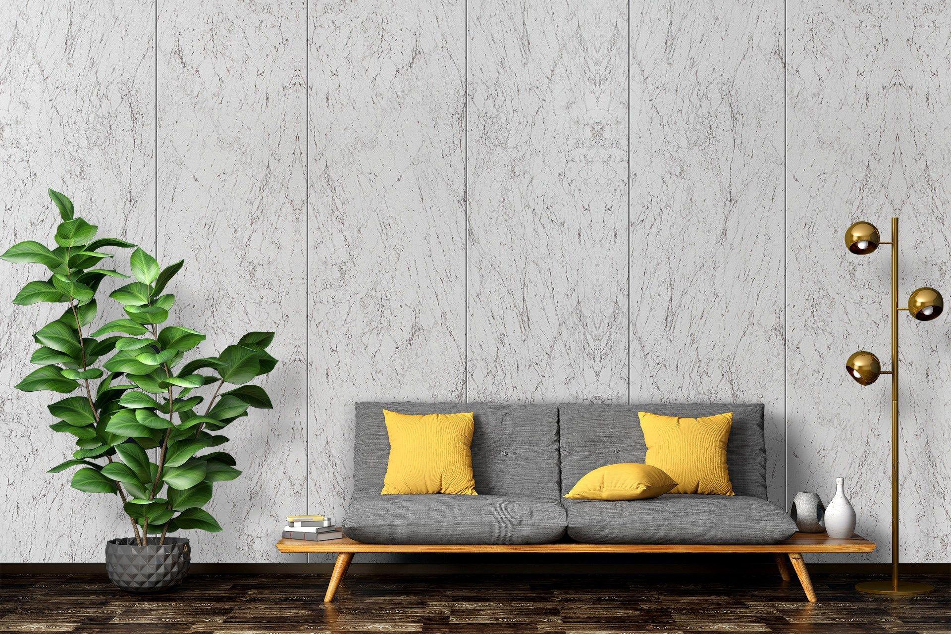 Classic Marble Fluted Laminate 8x4 ft Suede 1 mm - 3777 SUD